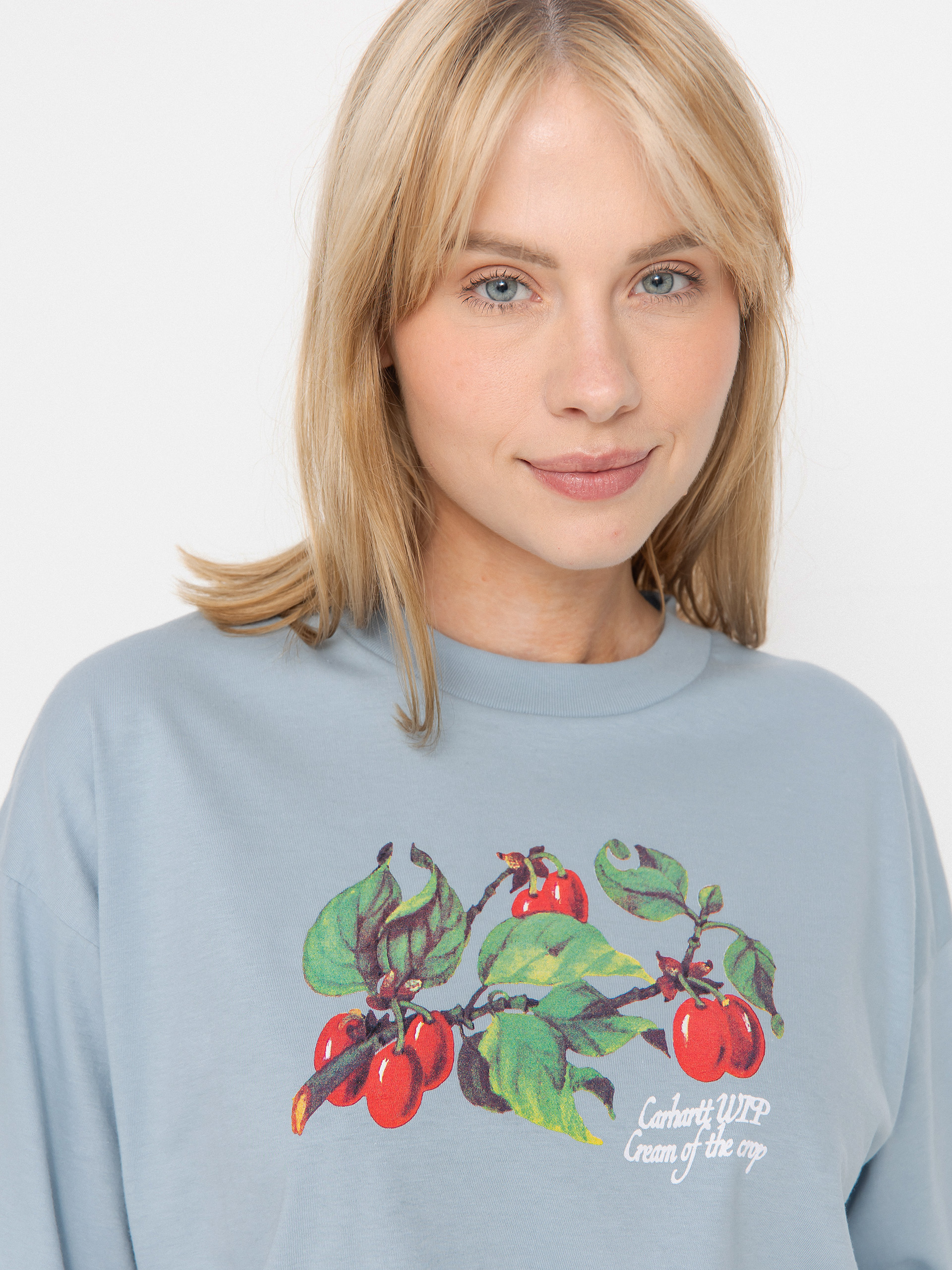 Tričko Carhartt WIP Cream Of The Crop Wmn (blue fog)