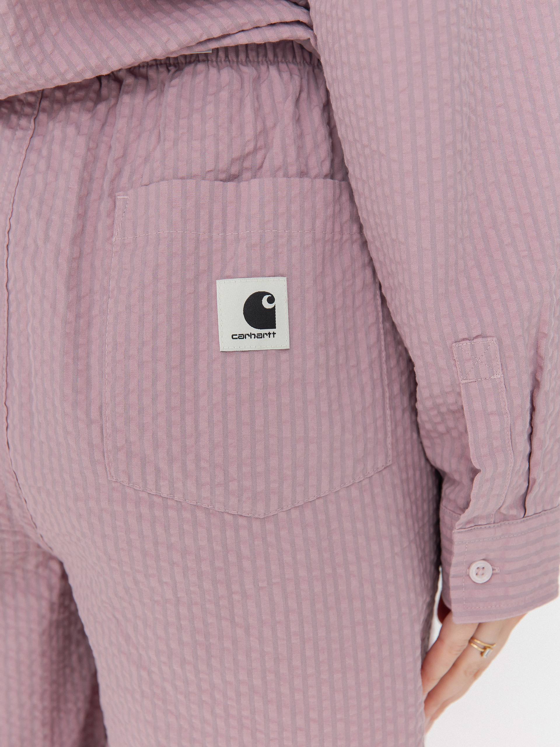 Kraťasy Carhartt WIP Toland Wmn (toland stripe/pink fog)