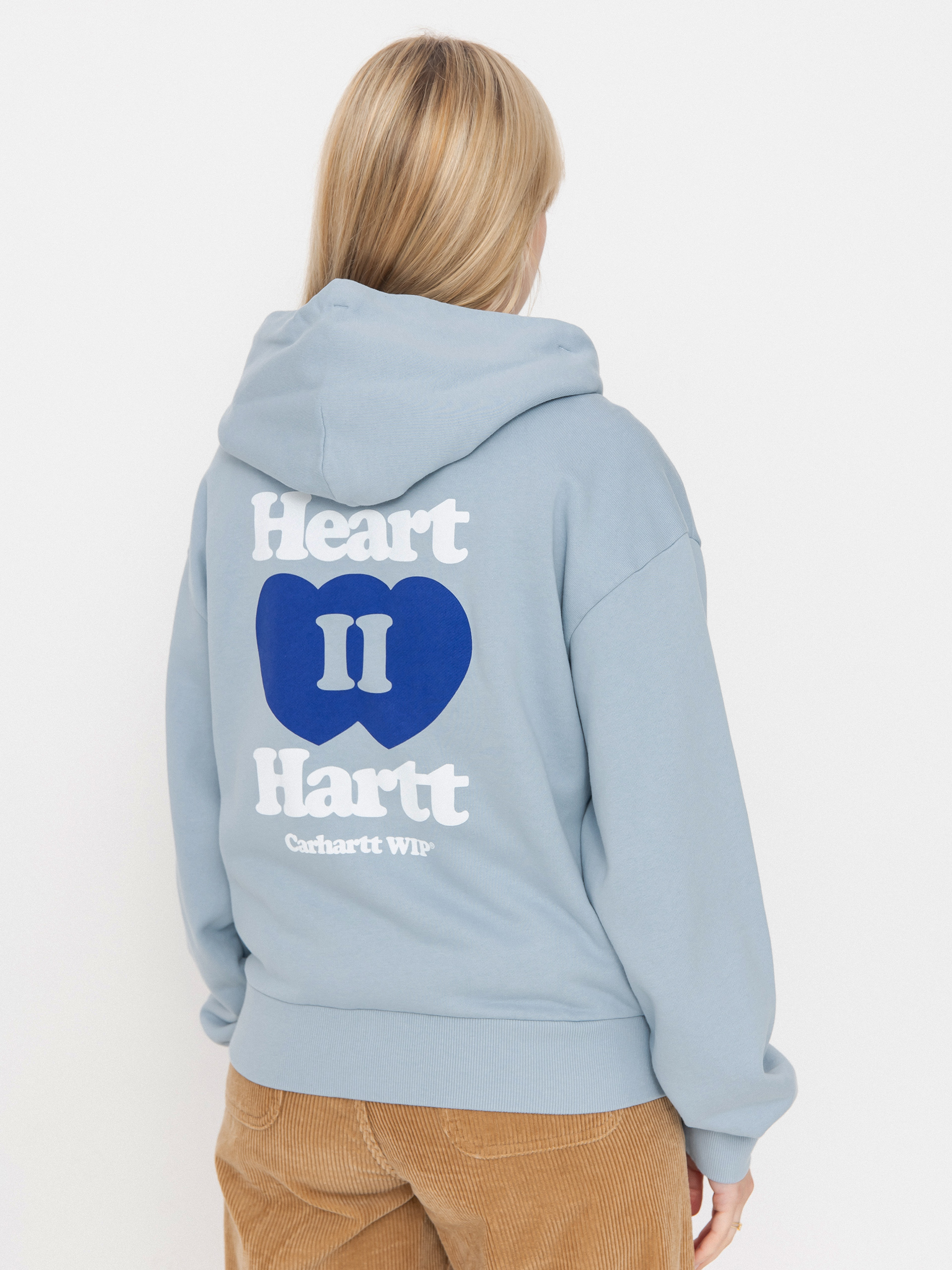 Mikina s kapucňou Carhartt WIP Heart II Hartt ZHD Wmn (blue fog)
