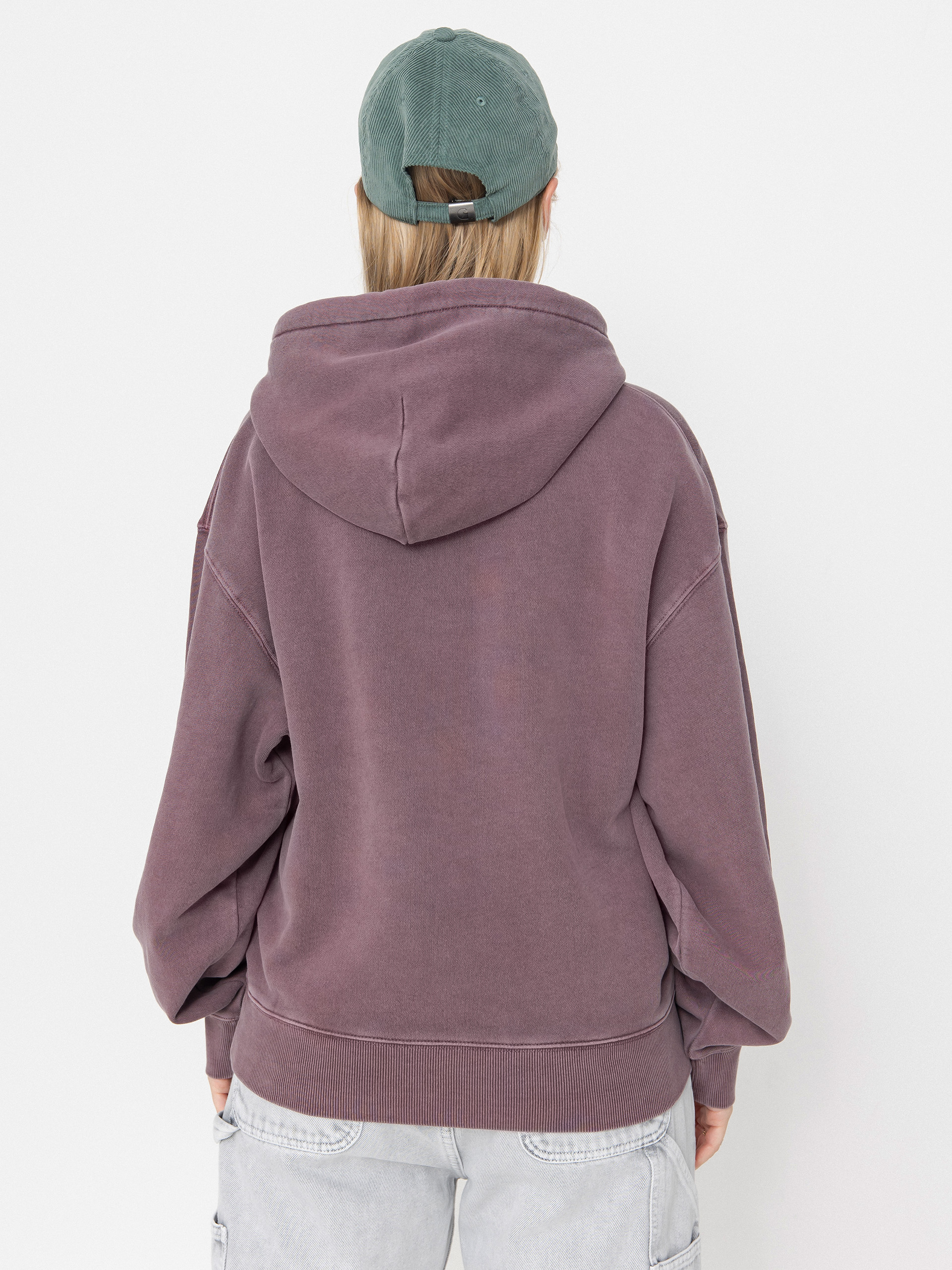Mikina s kapucňou Carhartt WIP Nelson HD Wmn (phlox/garment dyed)