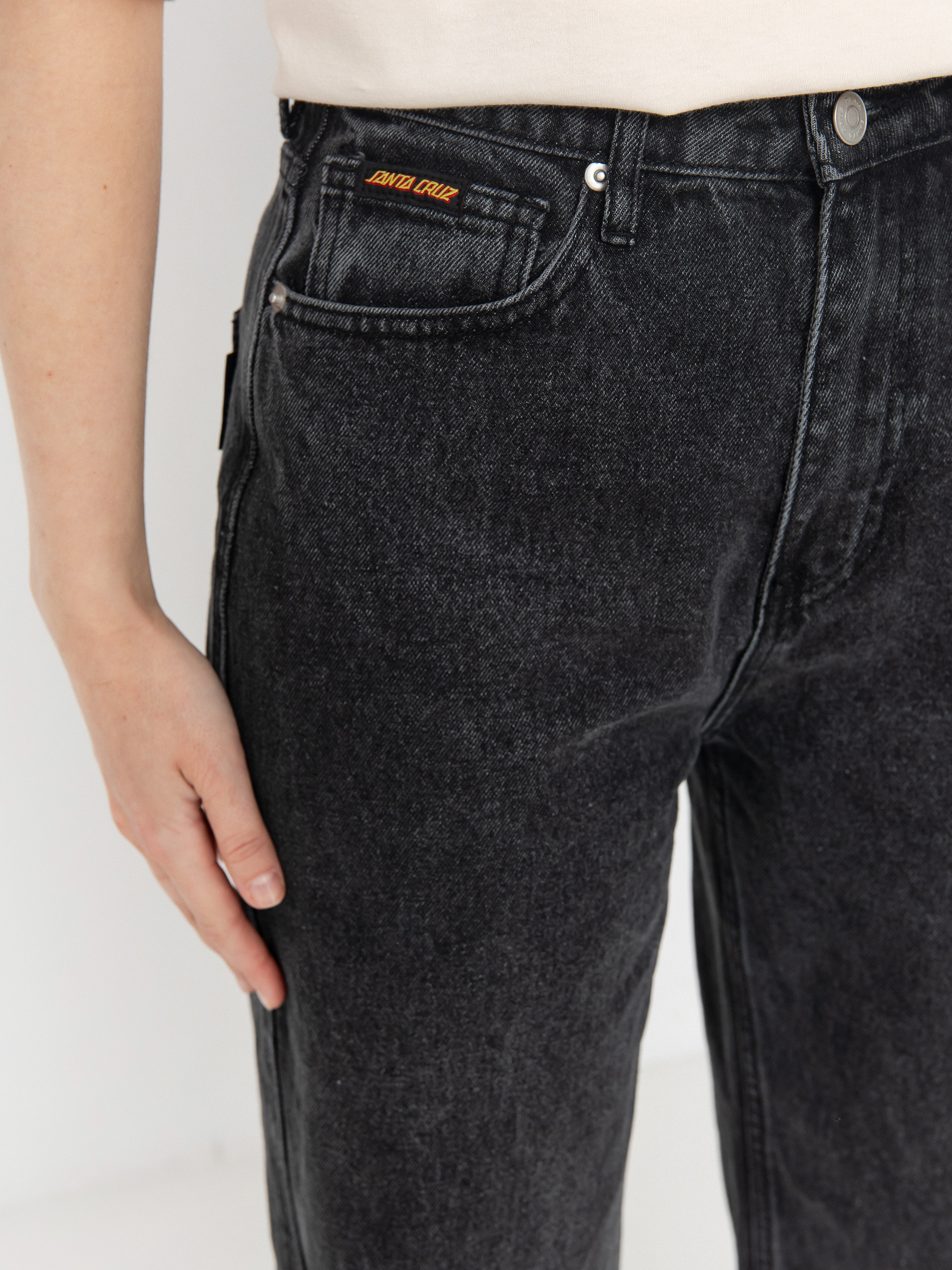 Nohavice Santa Cruz Classic Baggy Jeans Wmn (black wash)