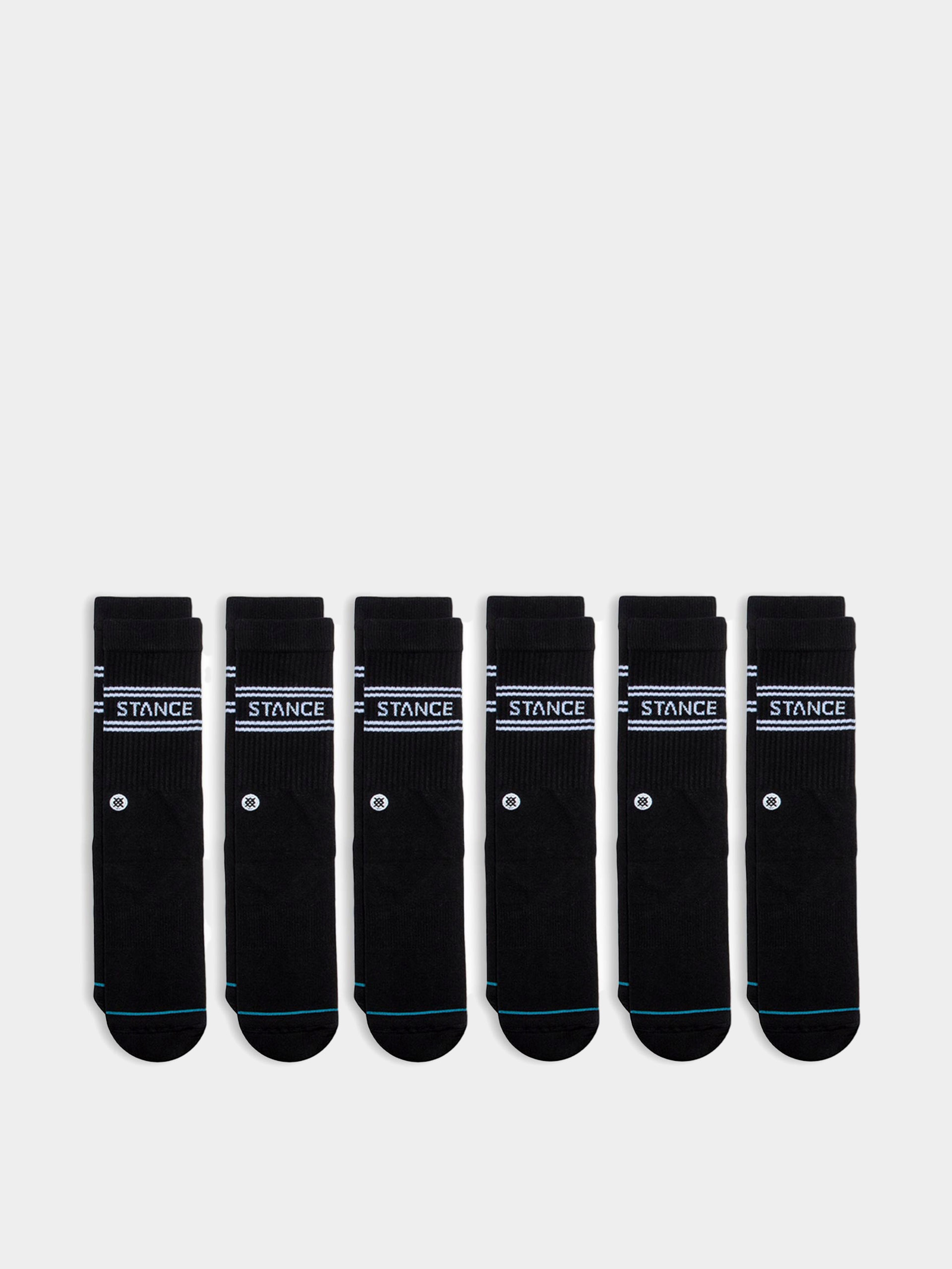 Ponou017eky Stance Basic Crew 6 Pk (black)
