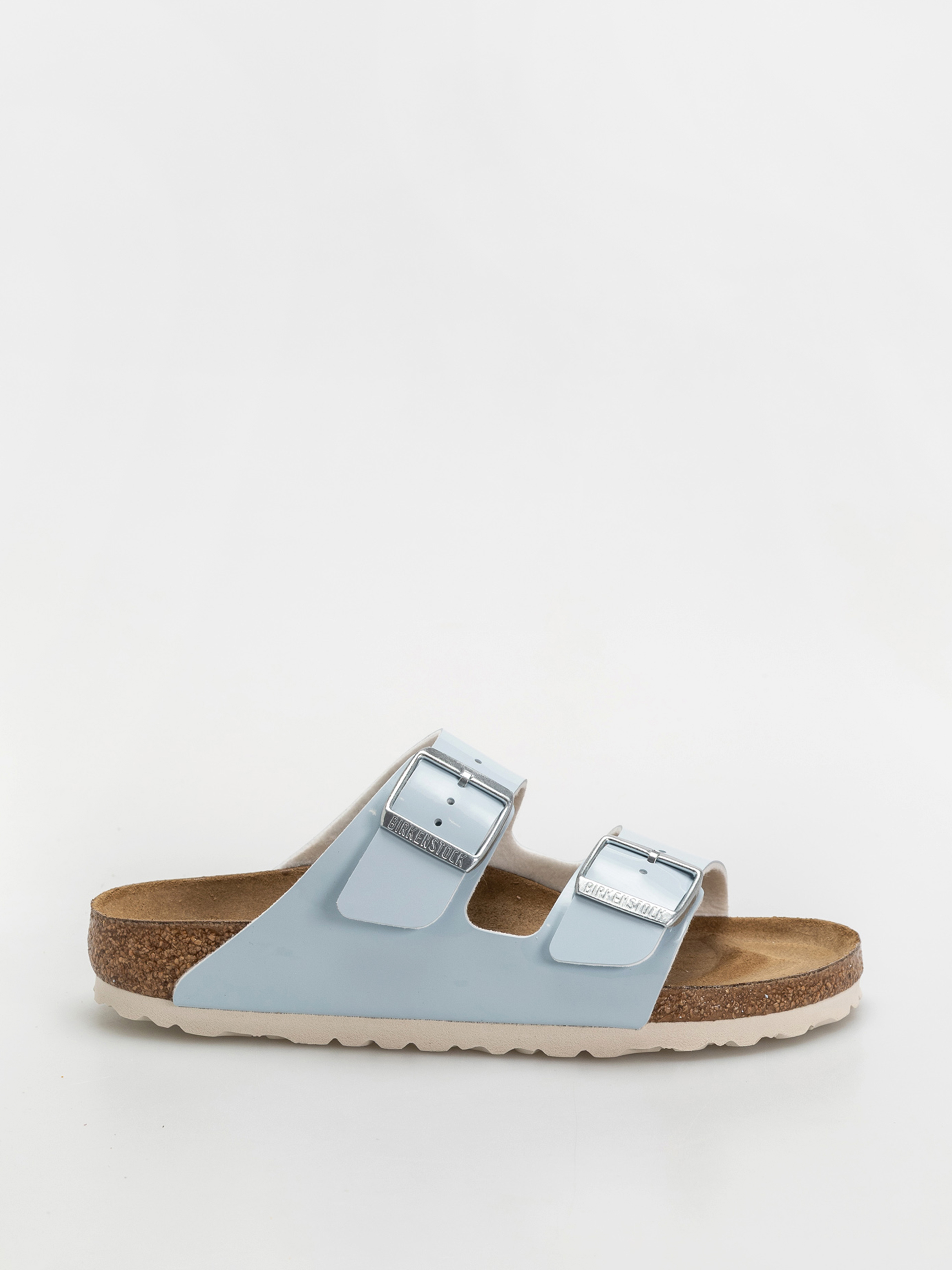 Šľapky Birkenstock Arizona Briko Flor Narrow Wmn (patent baby blue)
