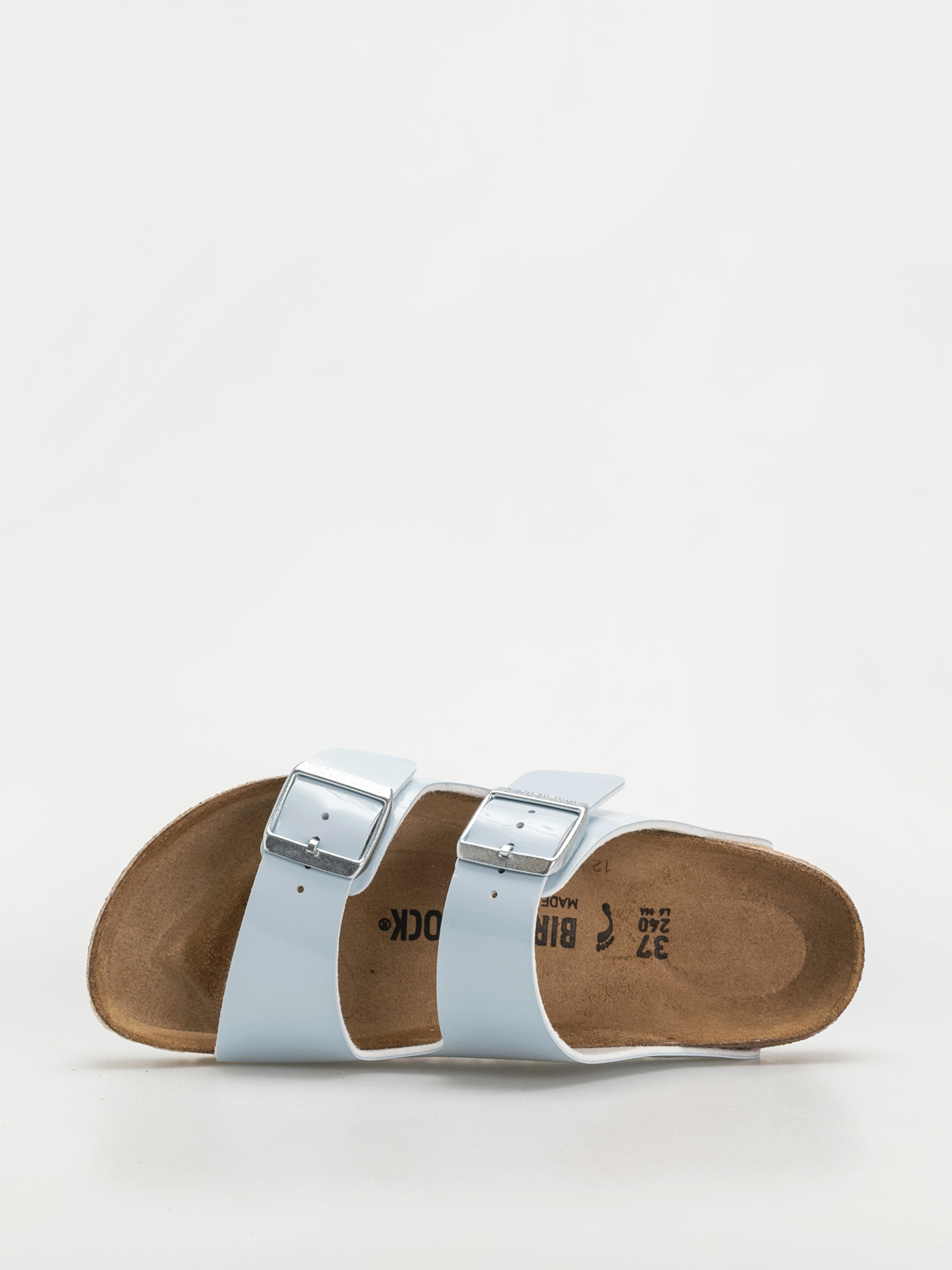 Šľapky Birkenstock Arizona Briko Flor Narrow Wmn (patent baby blue)