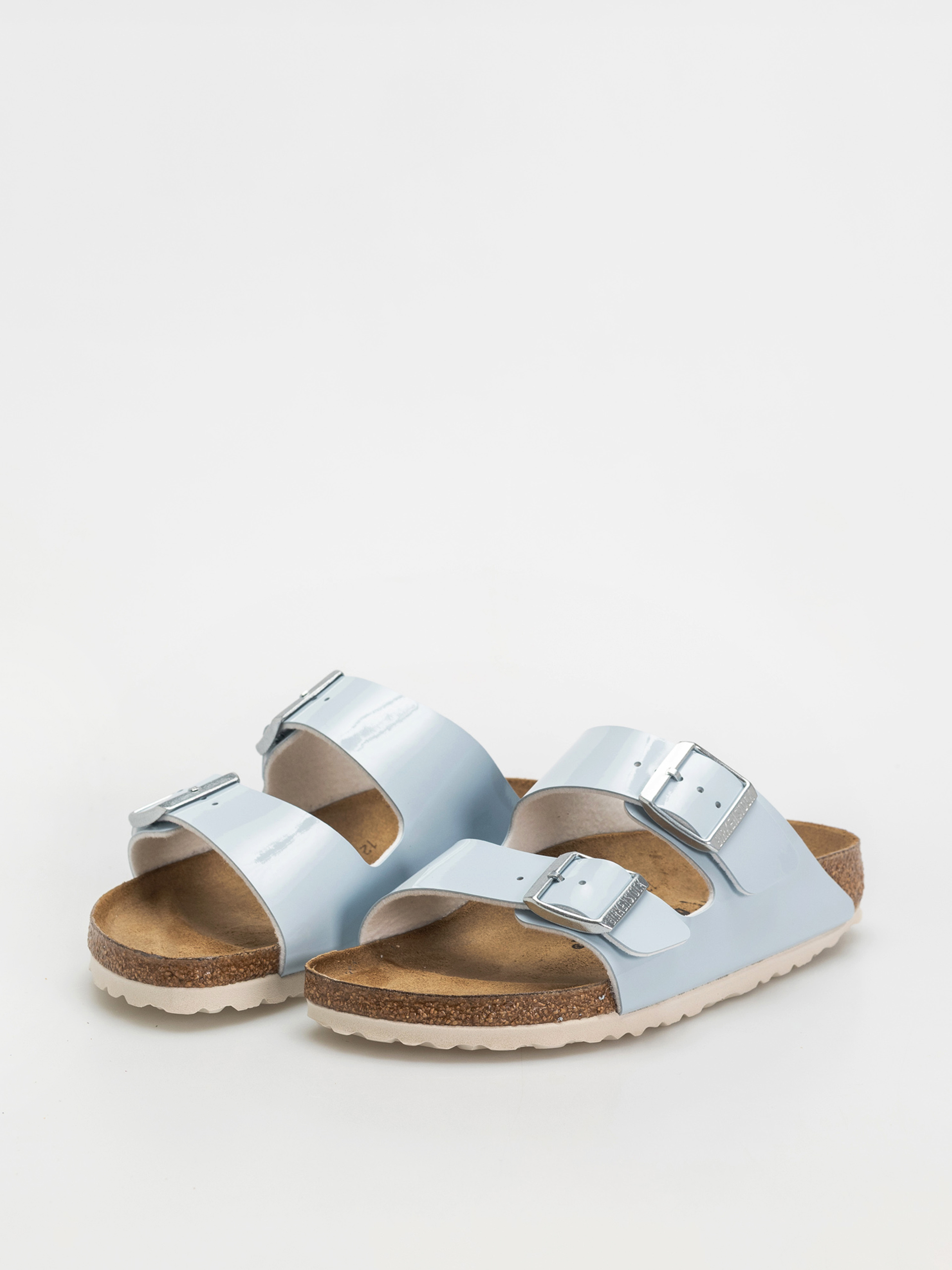Šľapky Birkenstock Arizona Briko Flor Narrow Wmn (patent baby blue)