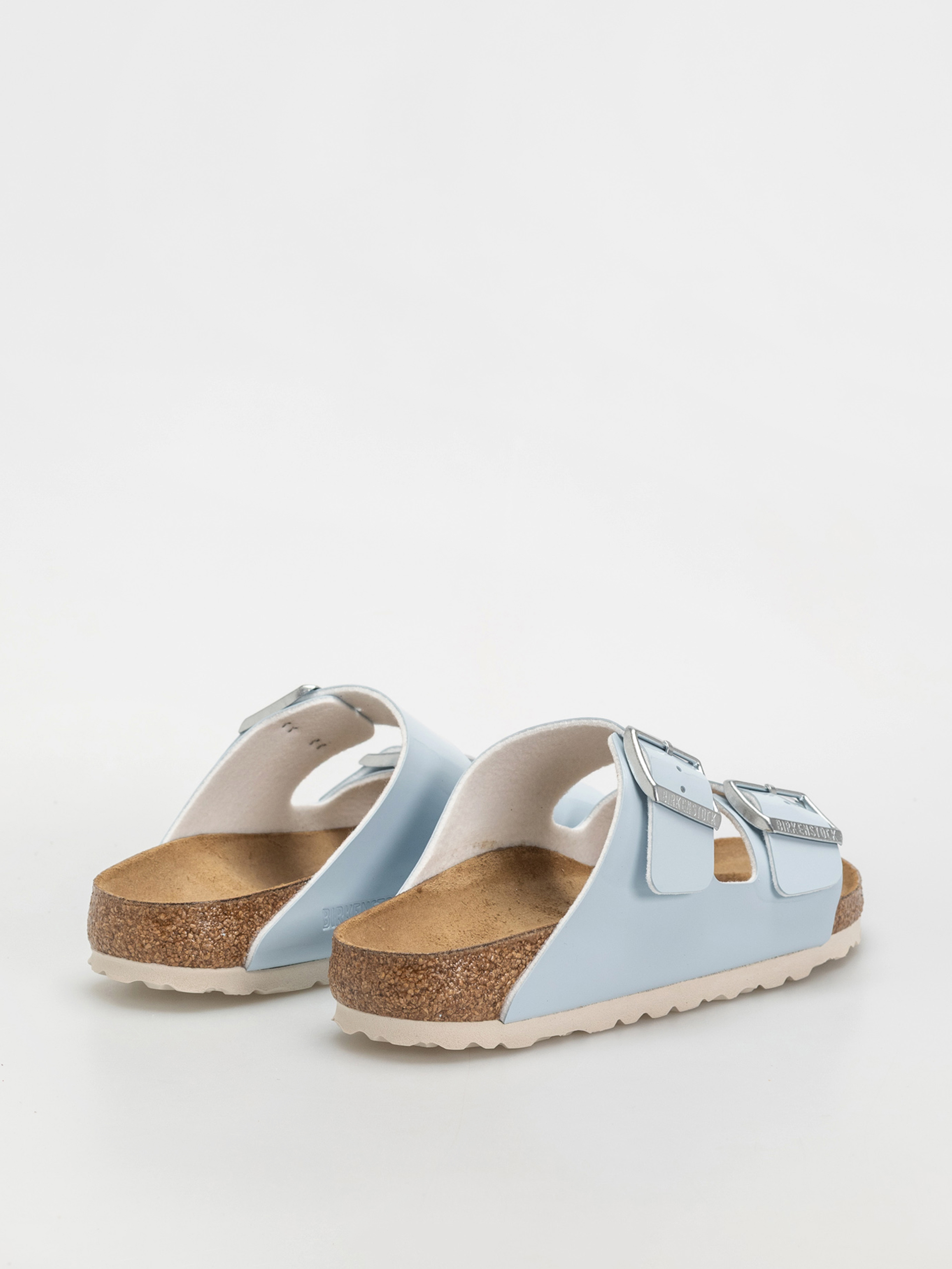 Šľapky Birkenstock Arizona Briko Flor Narrow Wmn (patent baby blue)