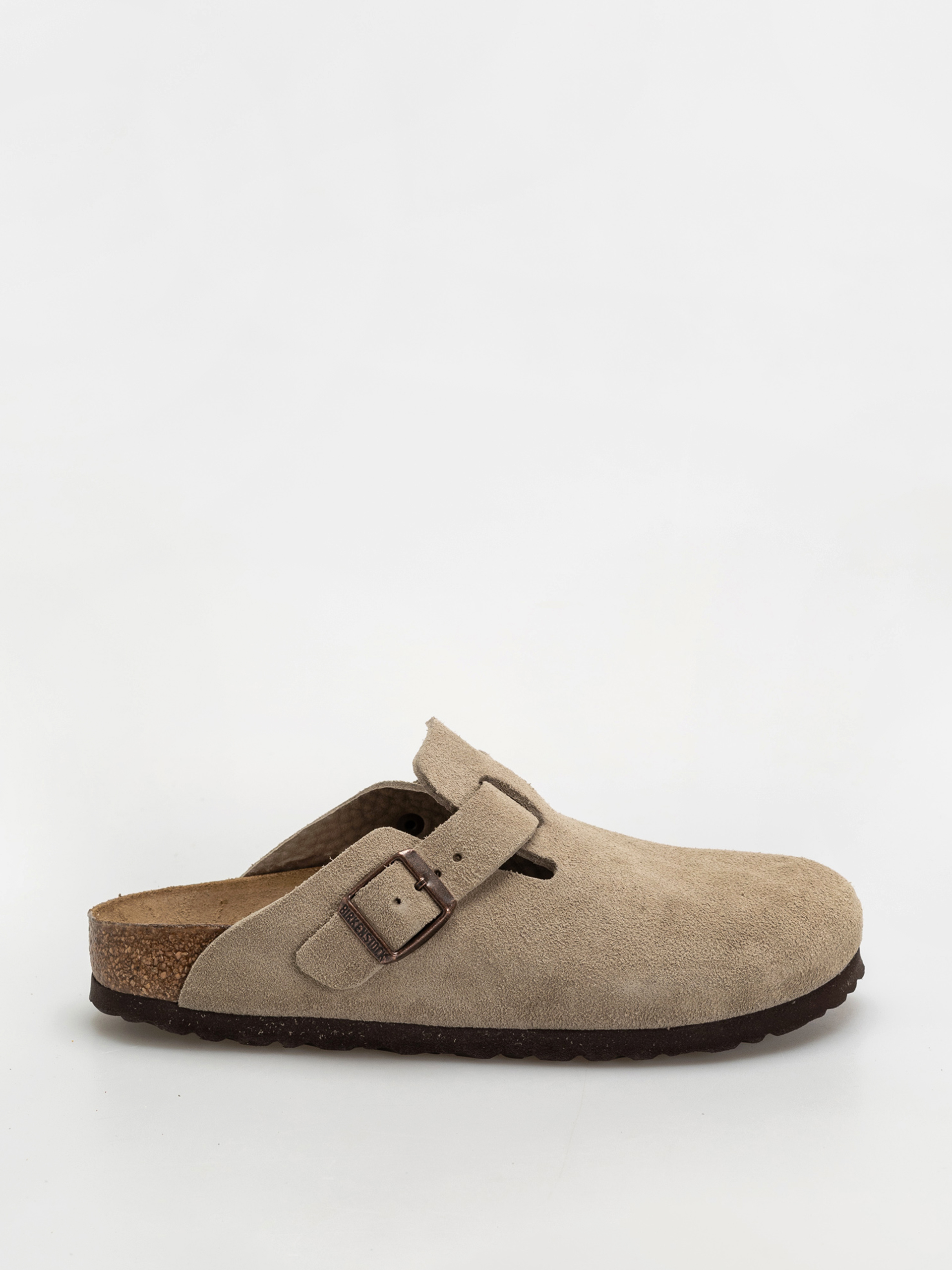 Šľapky Birkenstock Boston Suede Leather Narrow Wmn (taupe)