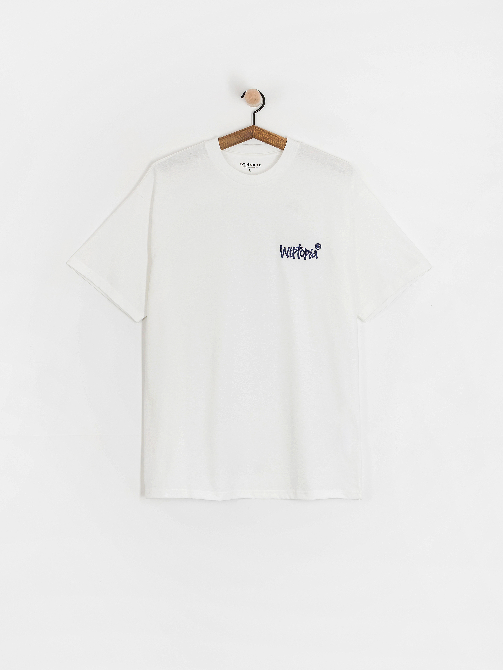 Tričko Carhartt WIP Wiptopia Script (white/blue)