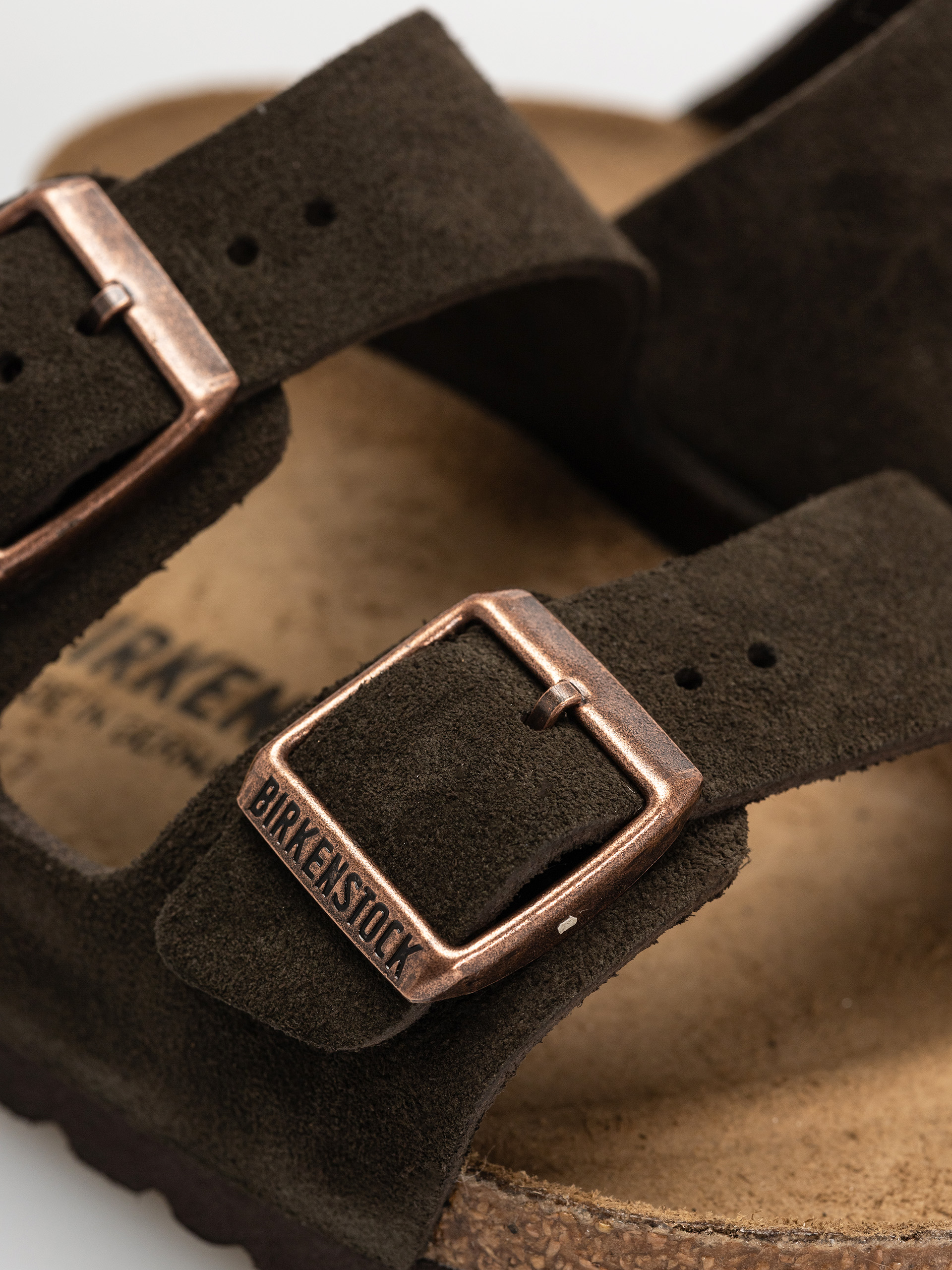 Šľapky Birkenstock Arizona Suede Leather Narrow Wmn (mocca)