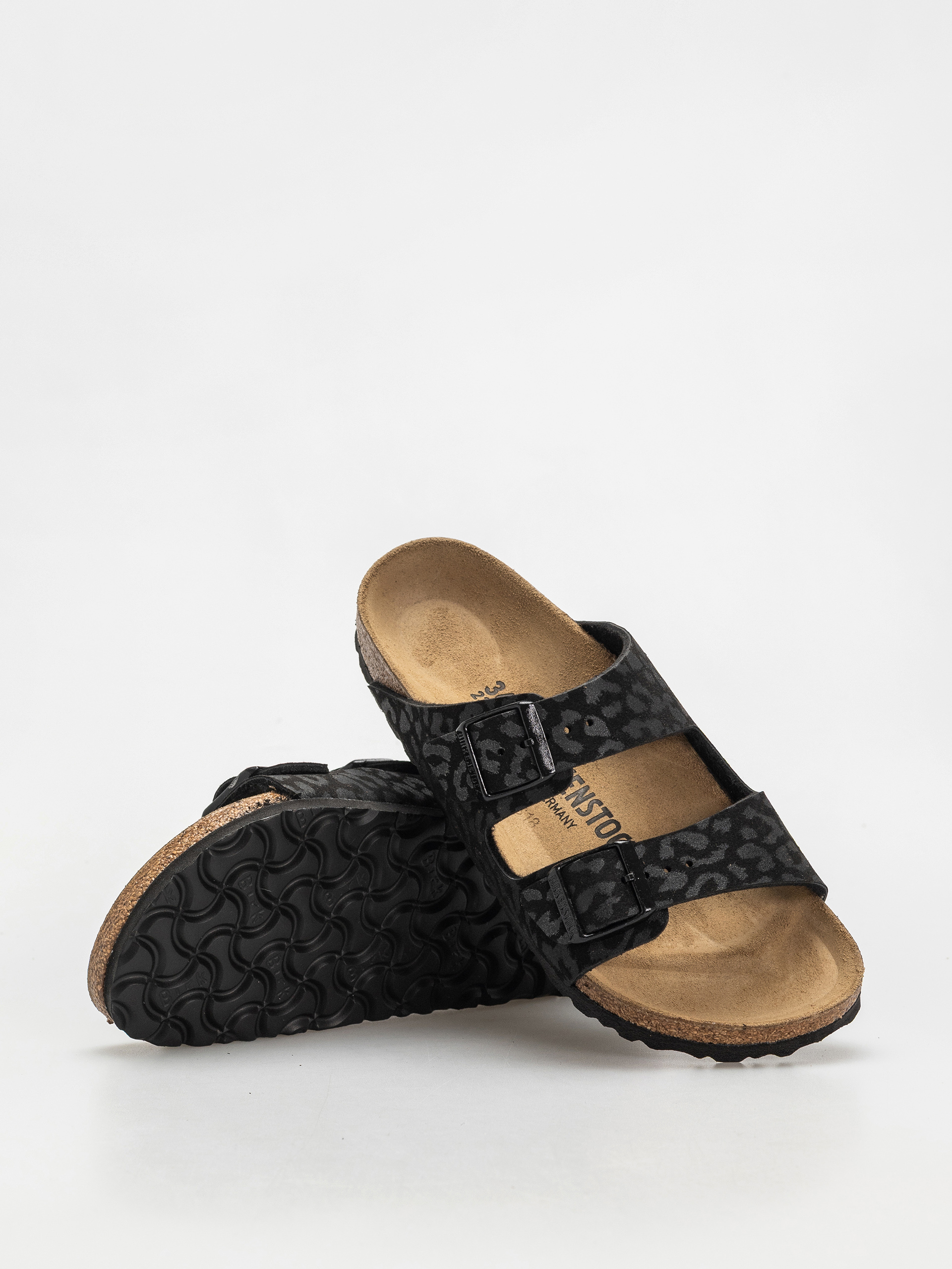 Šľapky Birkenstock Arizona Synthetics Narrow Wmn (leo black)
