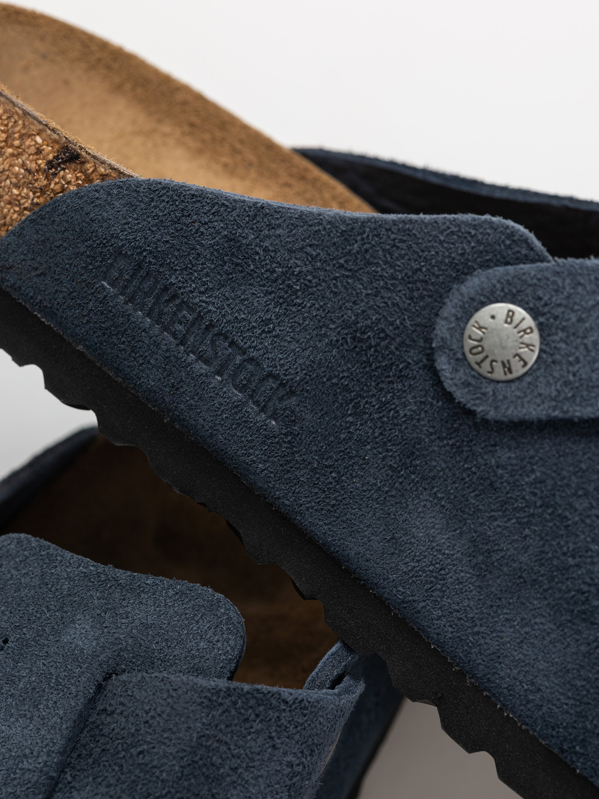 Šľapky Birkenstock Boston Suede Leather Regular (new navy)