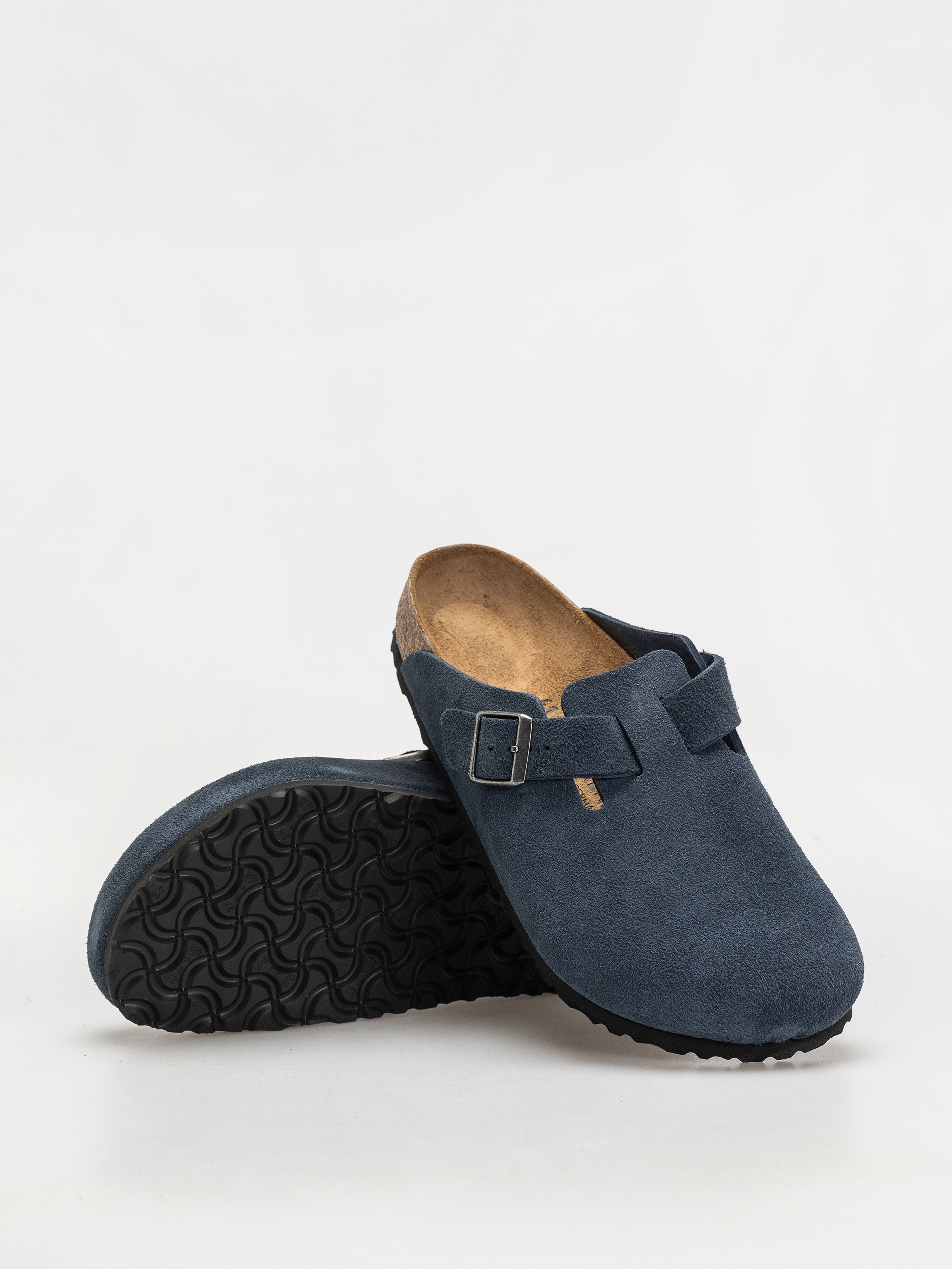 Šľapky Birkenstock Boston Suede Leather Regular (new navy)