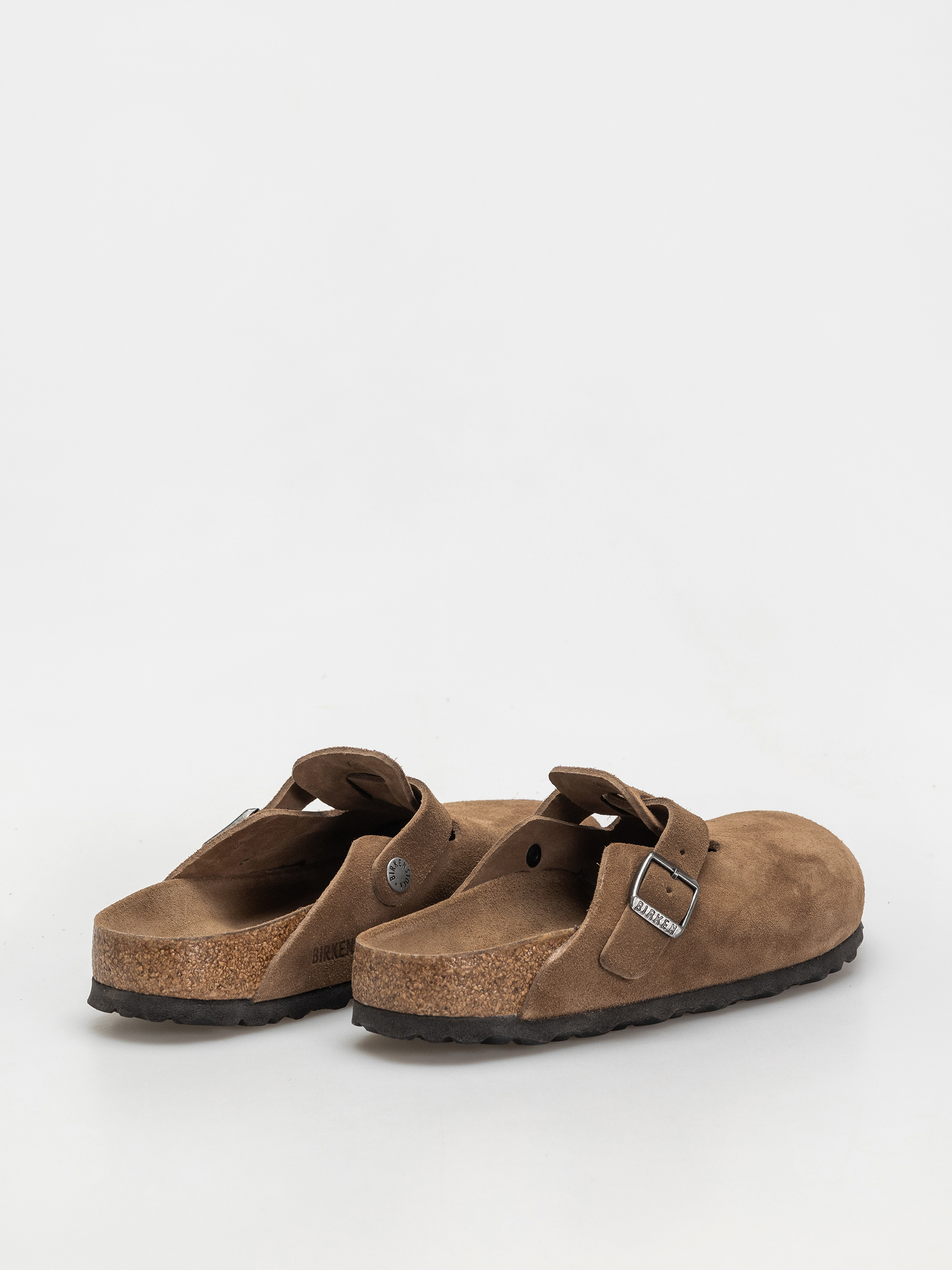 Šľapky Birkenstock Boston SFB Suede Leather Narrow Wmn (dark tea)