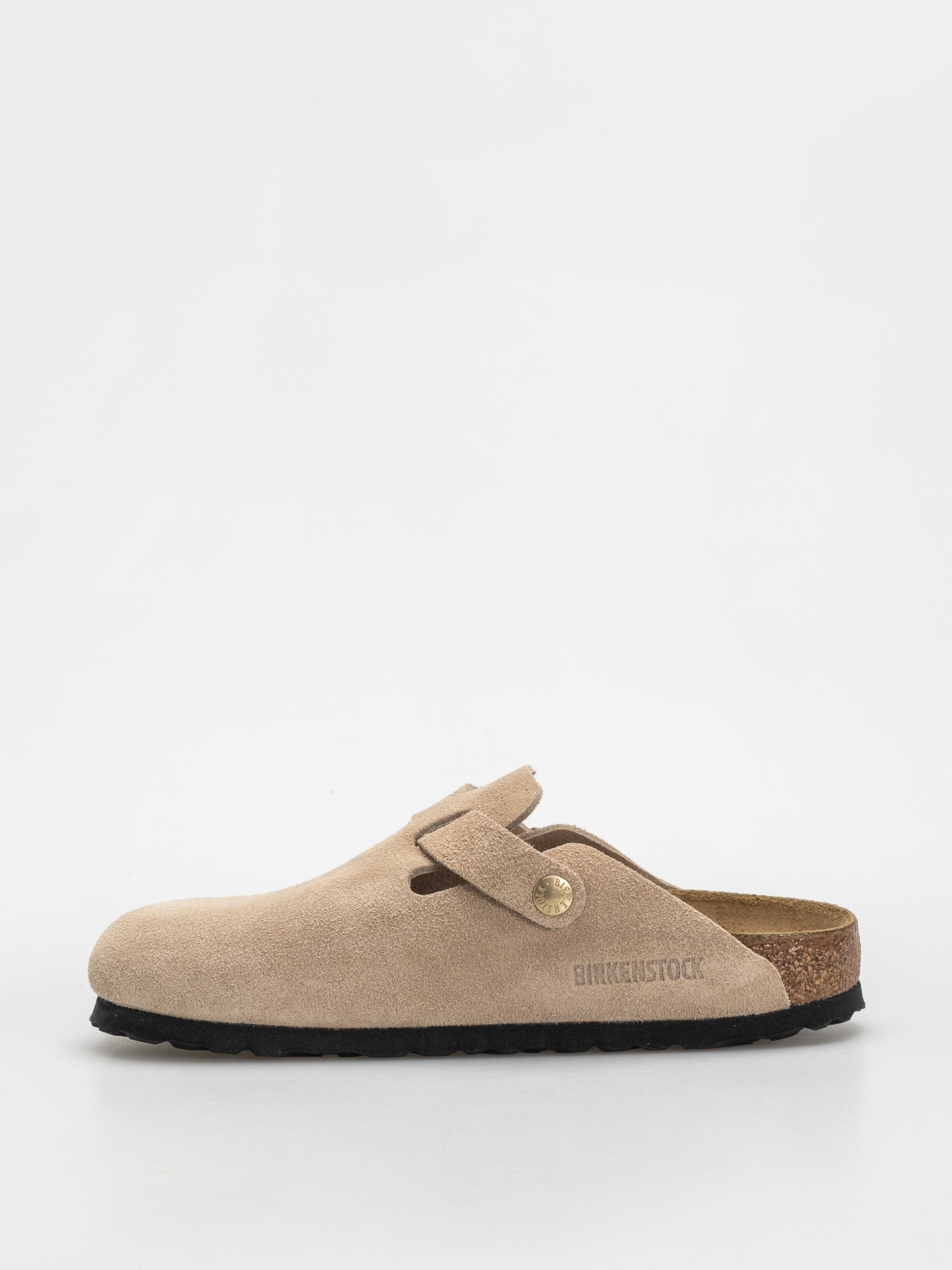 Šľapky Birkenstock Boston Suede Leather Narrow Wmn (sandcastle)