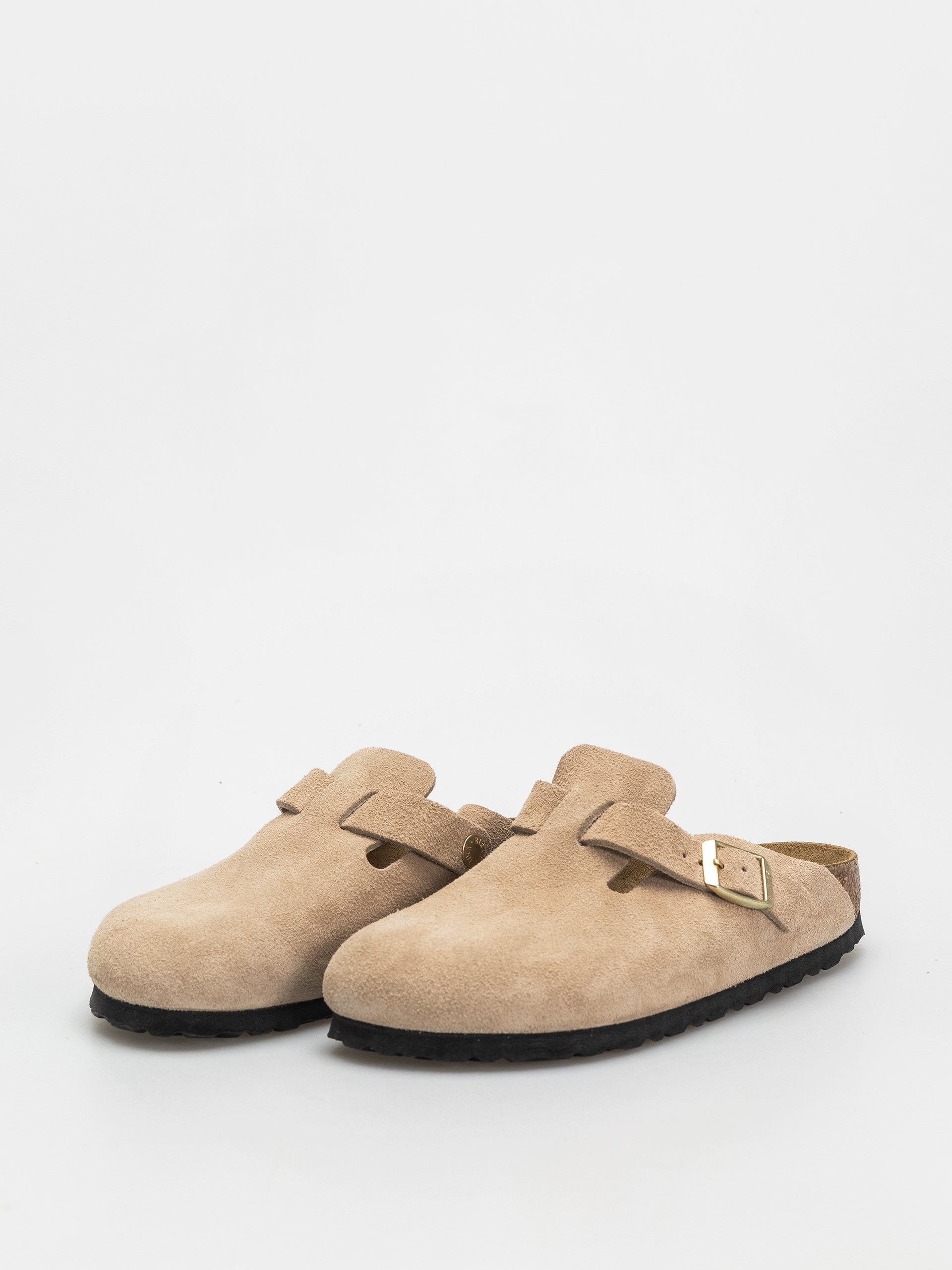 Šľapky Birkenstock Boston Suede Leather Narrow Wmn (sandcastle)