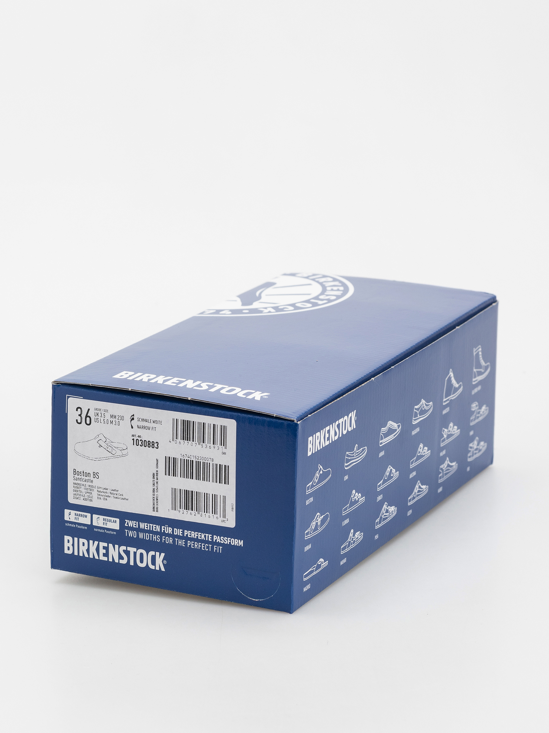 Šľapky Birkenstock Boston Suede Leather Narrow Wmn (sandcastle)