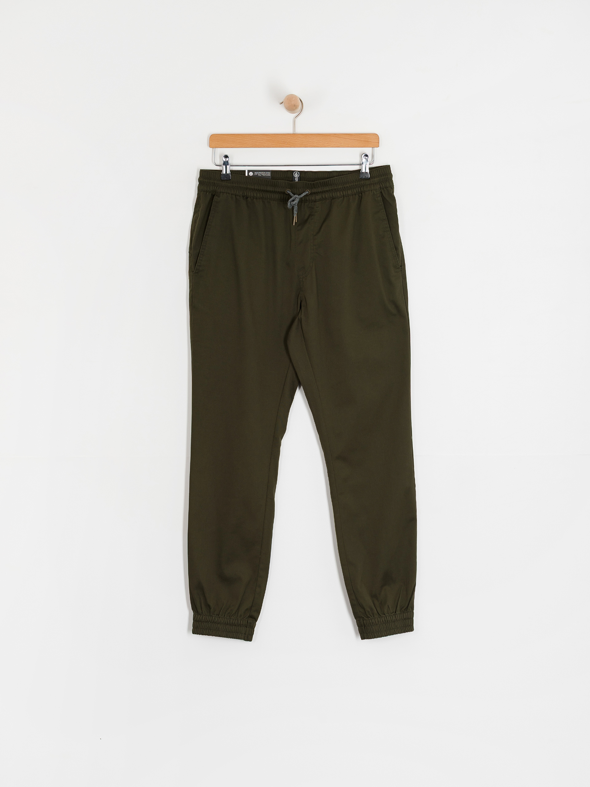 Nohavice Volcom Frickin Slim Jogger (dark green)