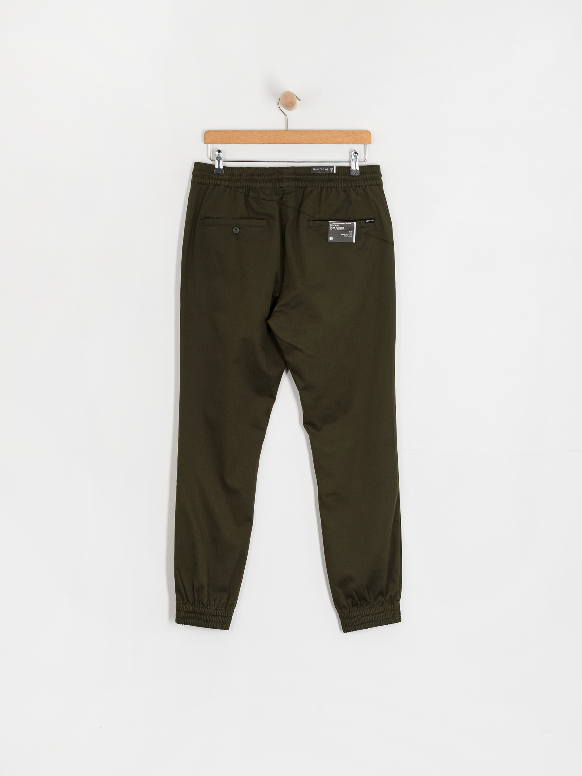 Nohavice Volcom Frickin Slim Jogger (dark green)