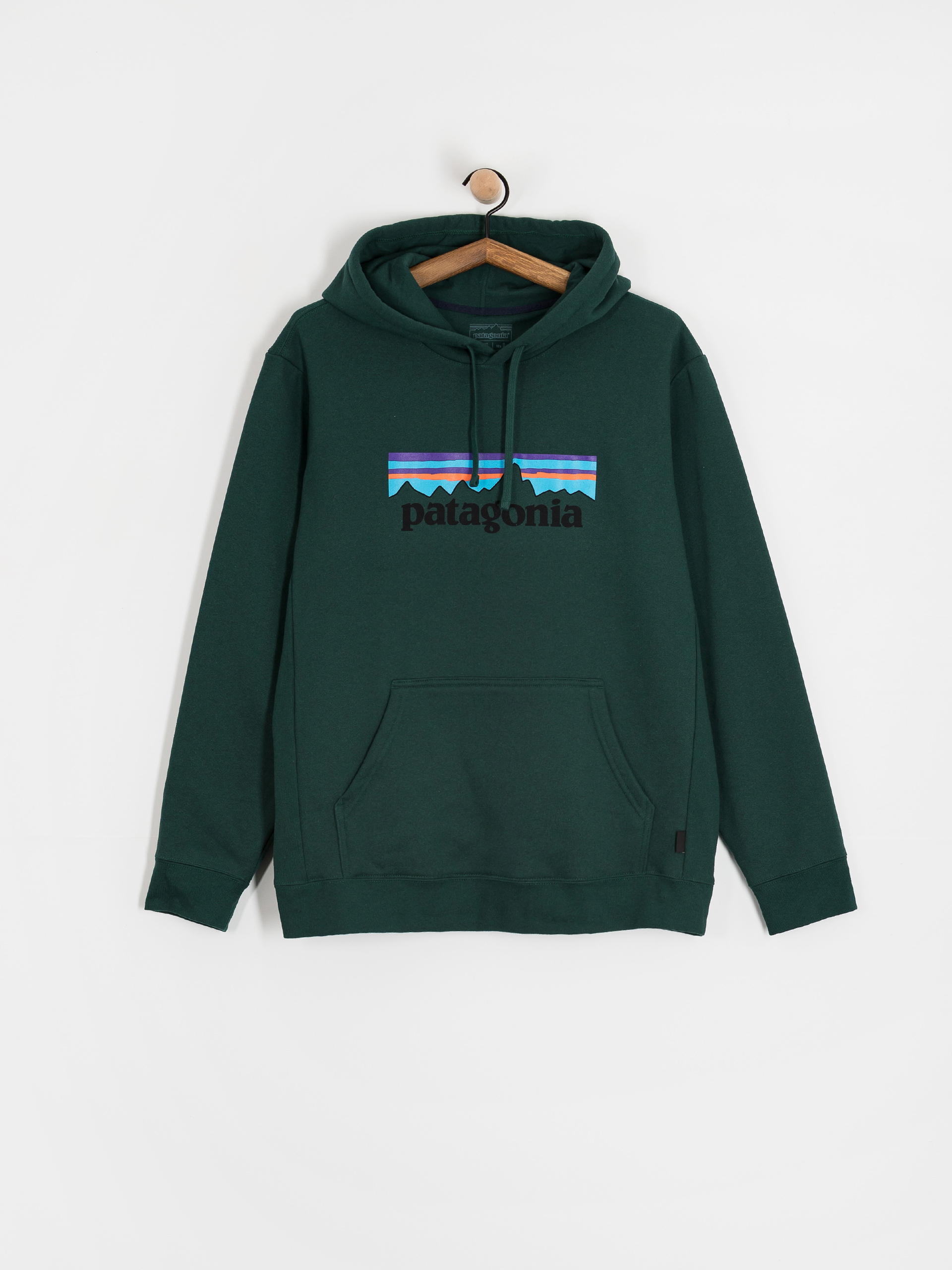 Mikina s kapucňou Patagonia P 6 Logo Uprisal HD (cascade green)