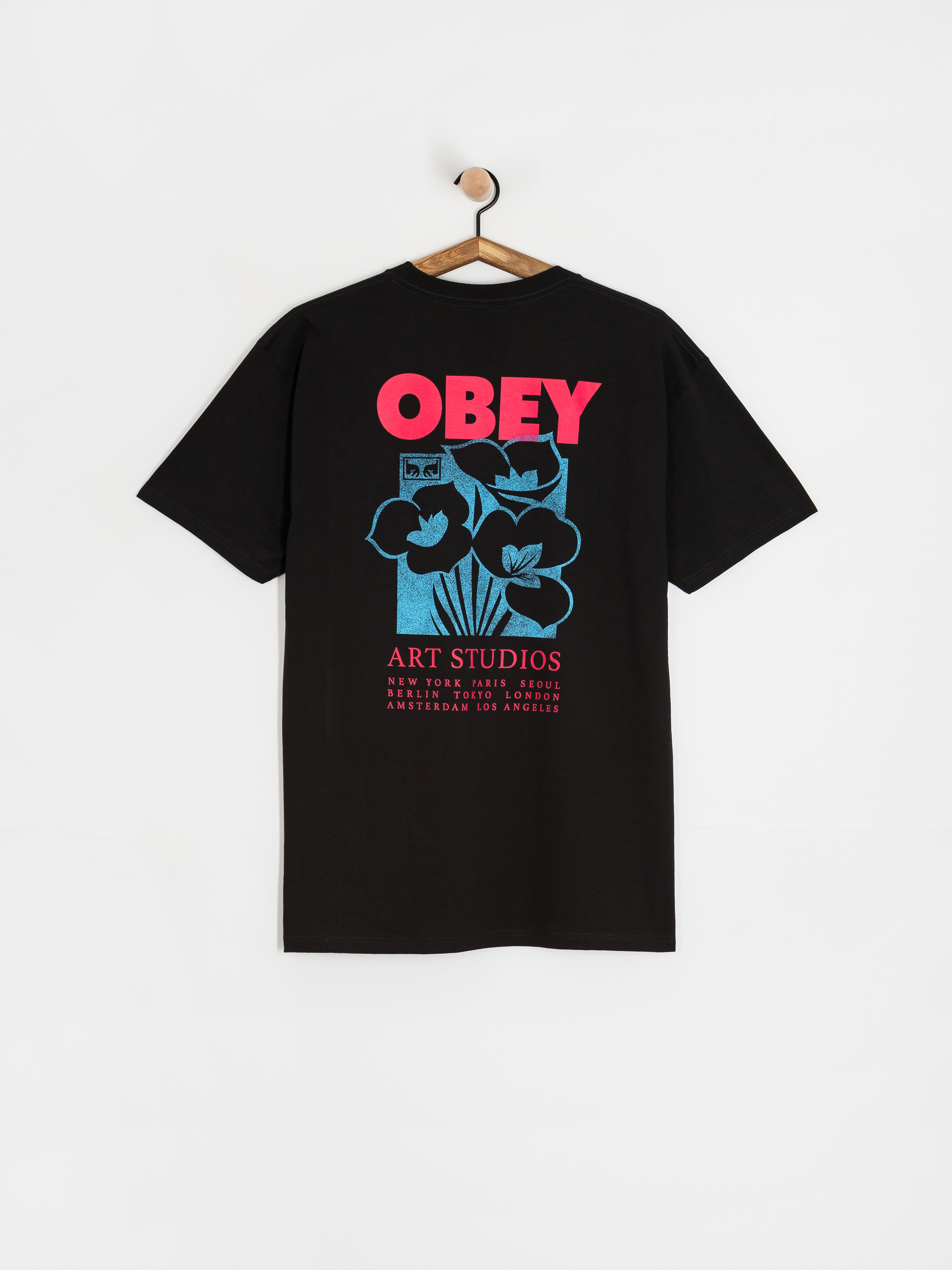 Tričko OBEY Obey Art Studio Flowers (black)
