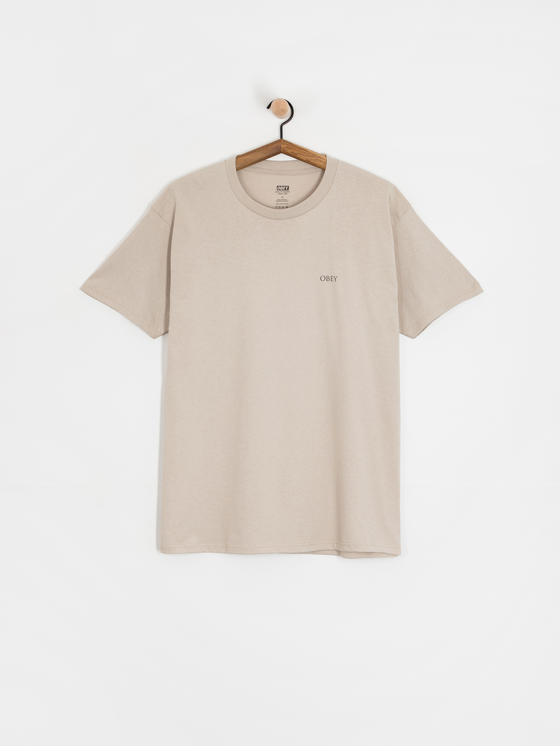 Tričko OBEY Obey Peace & Justice Statue (silver grey)