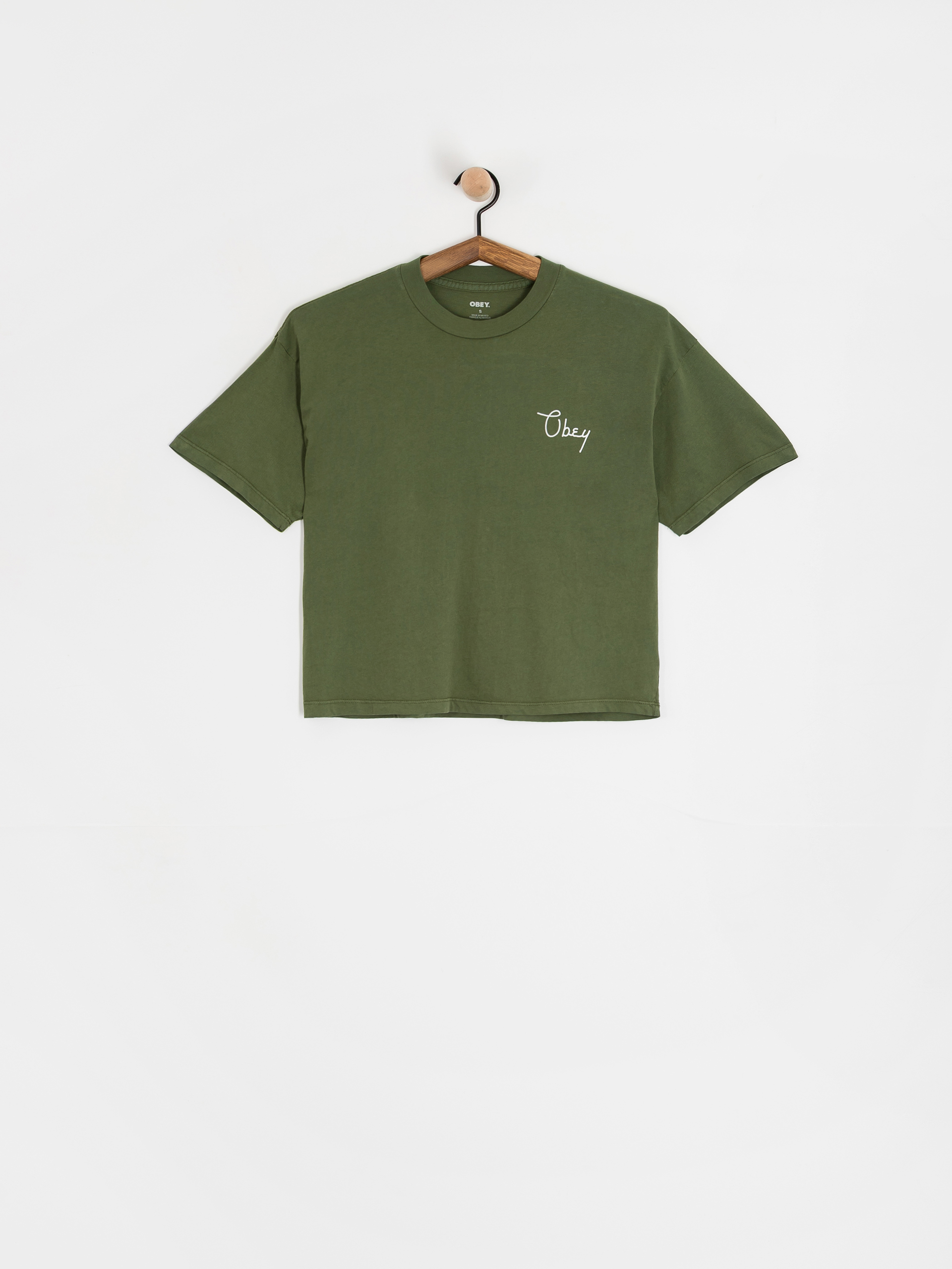 Tričko OBEY Obey Scripty Cities Wmn (bronze green)