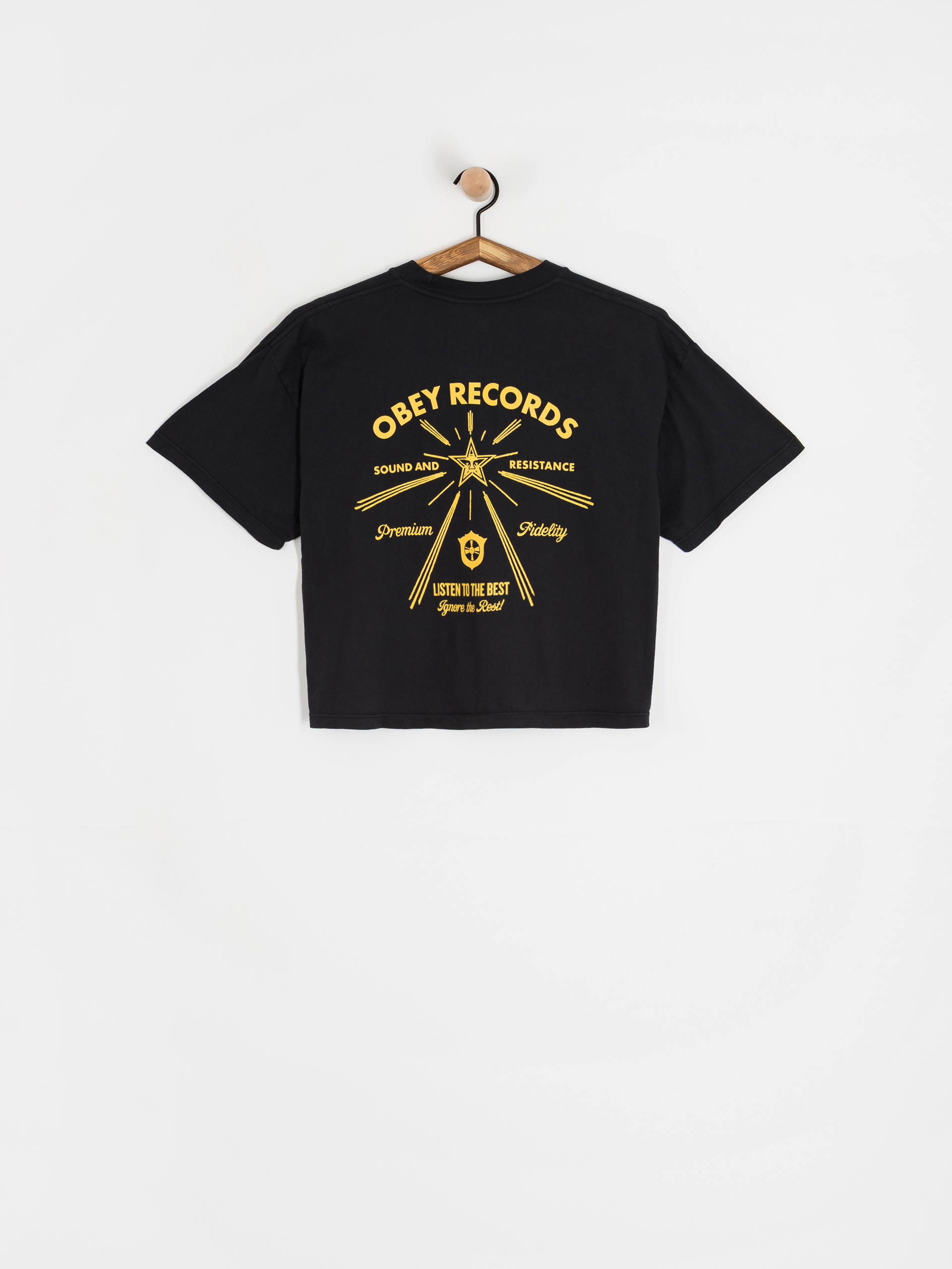 Tričko OBEY Obey Listen To The Best Wmn (digital black)