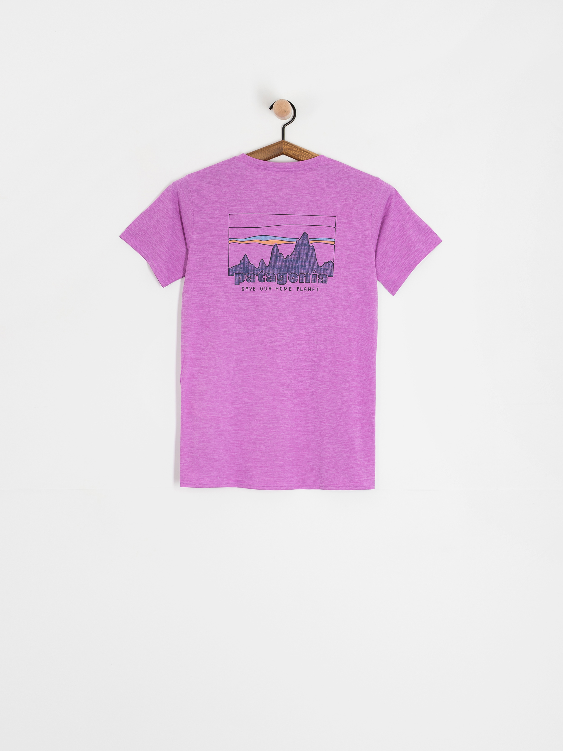 Tričko Patagonia Cap Cool Daily Graphic Wmn (73 skyline brisk purple x-dye)