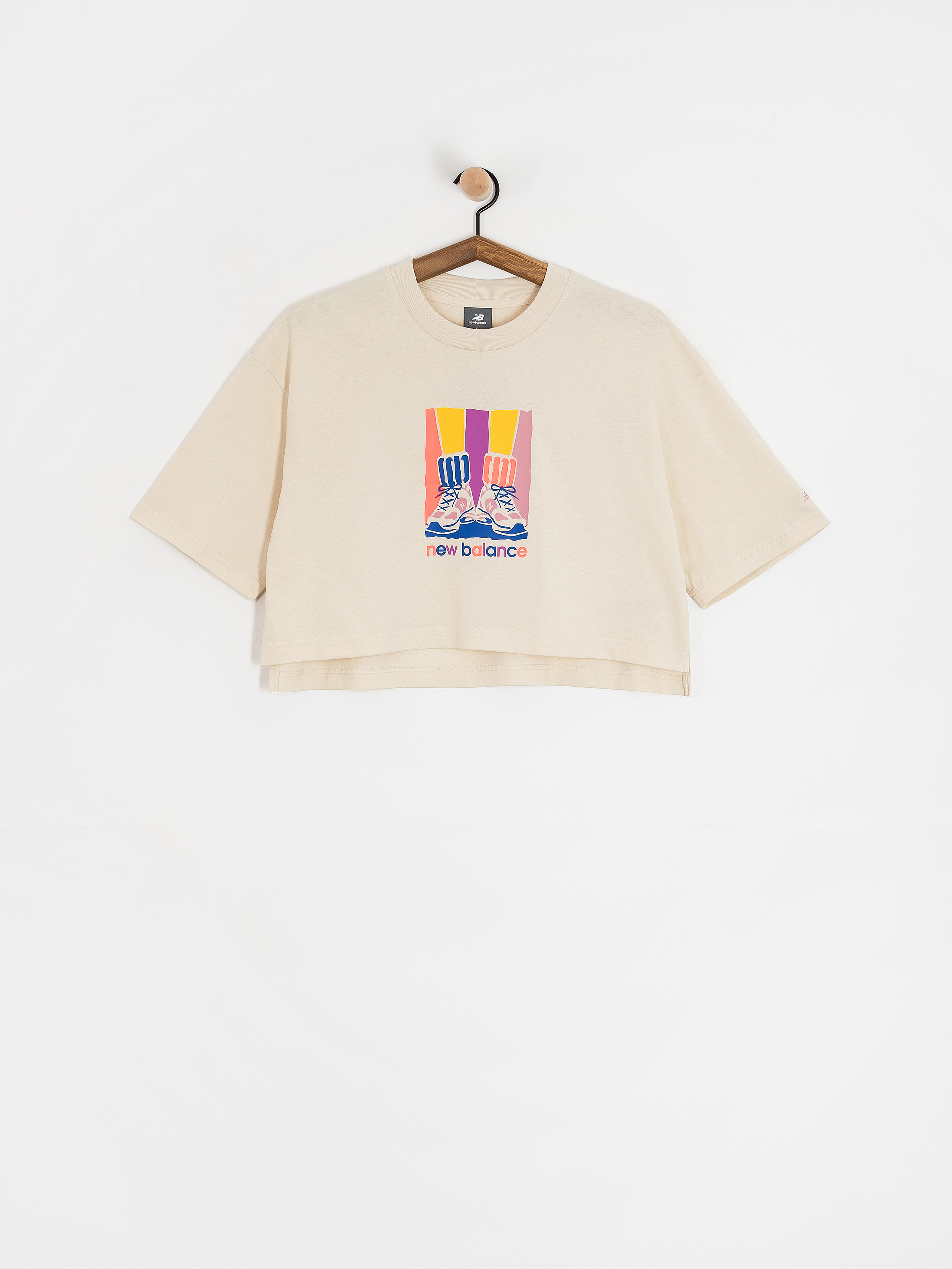 Tričko New Balance Athletics Gradient Shoes Wmn (beige)