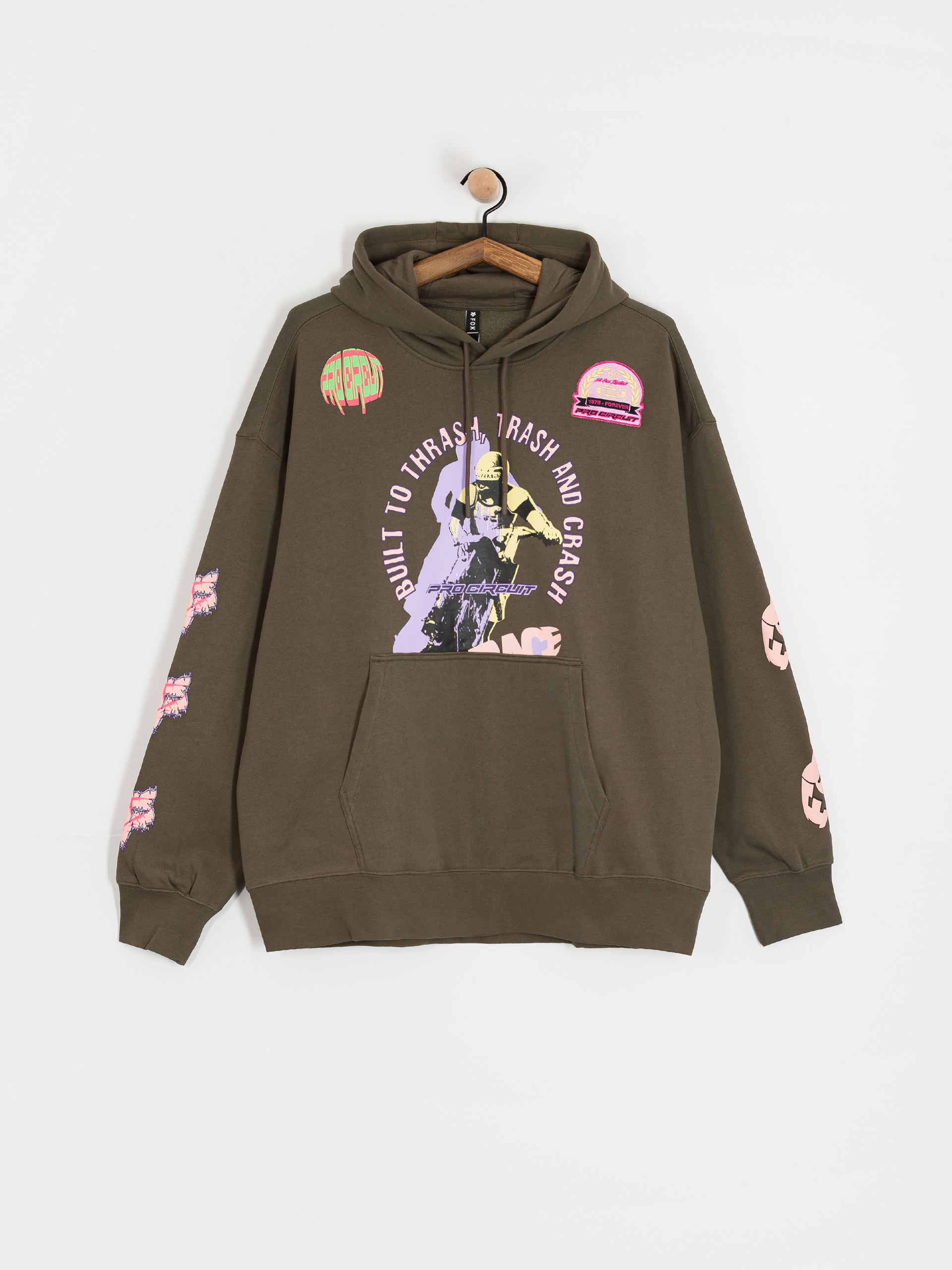 Mikina s kapucňou Fox Pro Circuit Oversized HD (military)