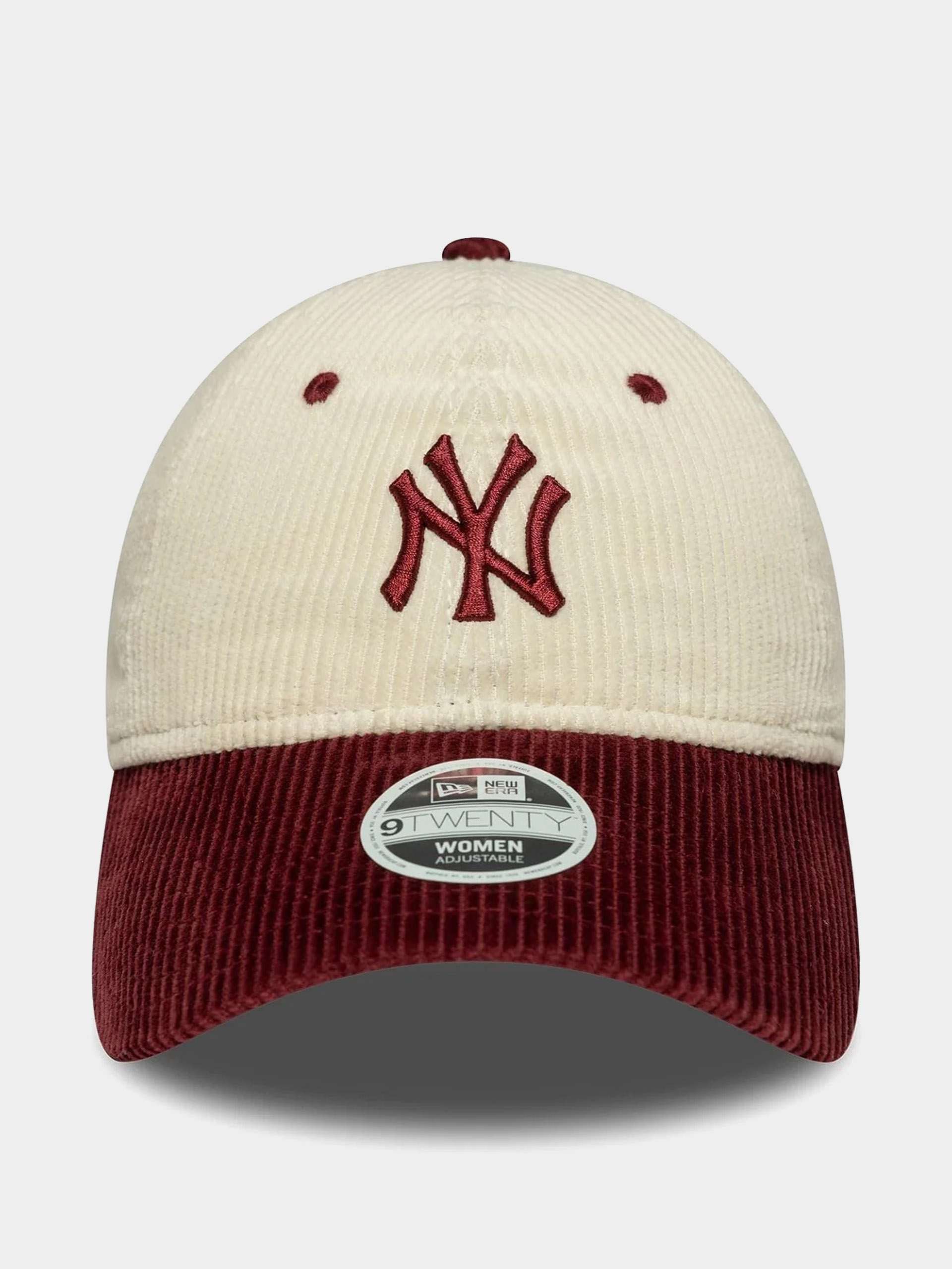 Šiltovka New Era Block Cord 9Twenty New York Yankees Wmn (light cream/burgundy)