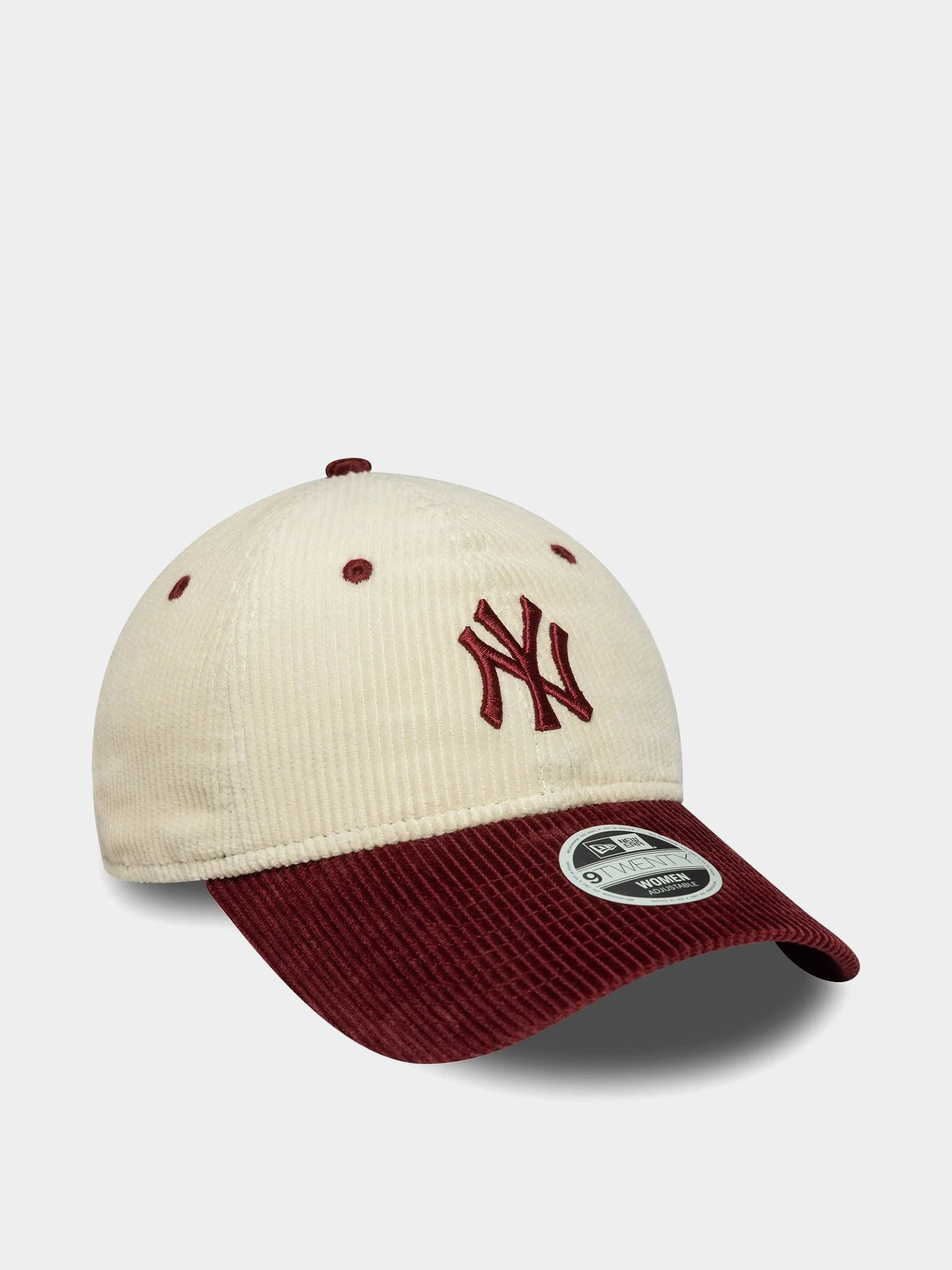 Šiltovka New Era Block Cord 9Twenty New York Yankees Wmn (light cream/burgundy)