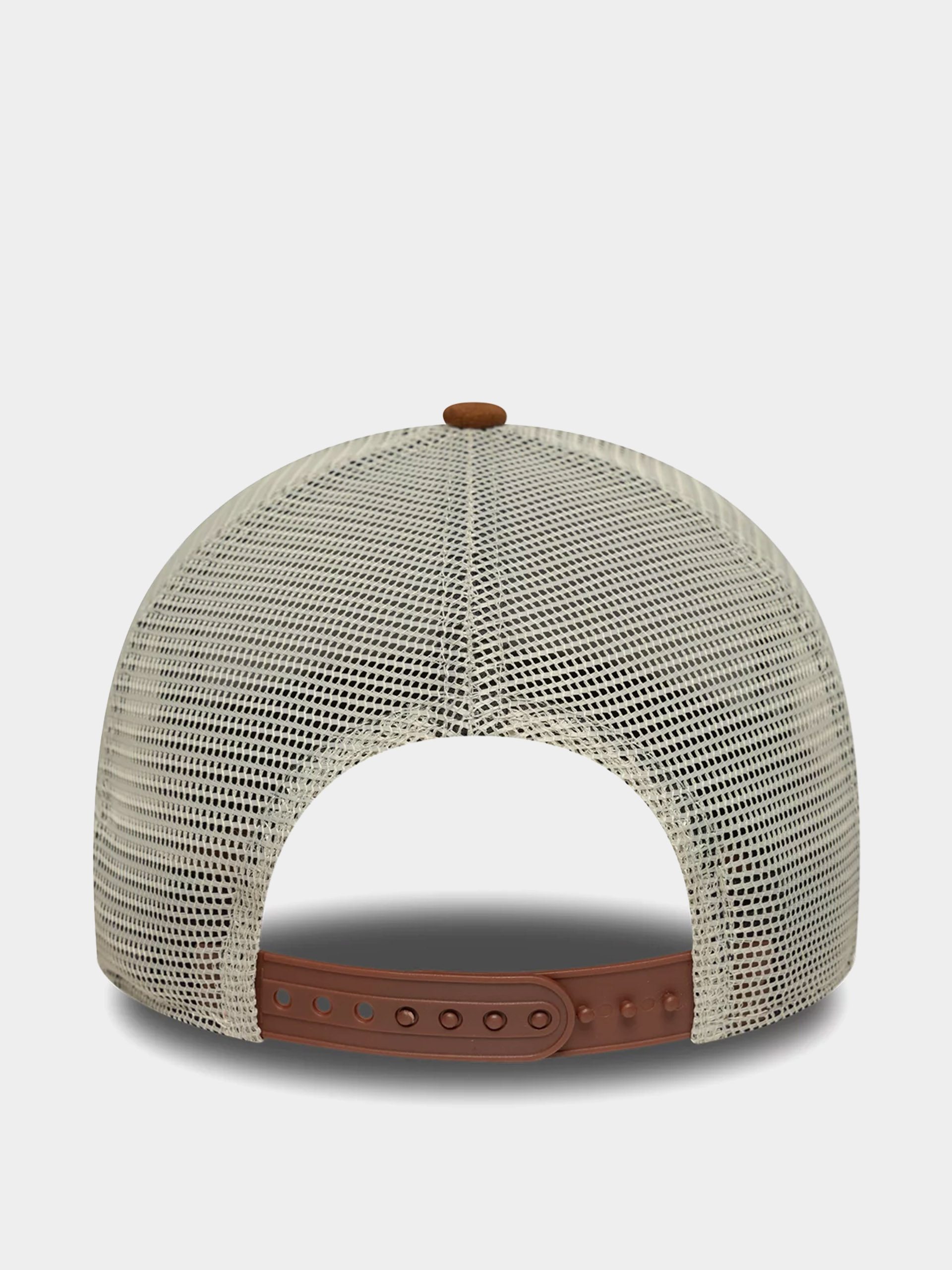 Šiltovka New Era Oval Patch Suede Trucker (stone/brown)