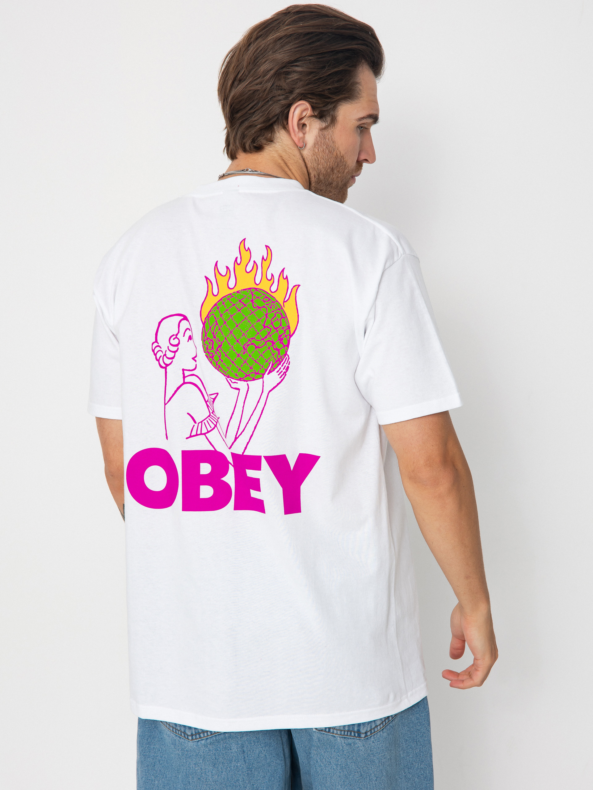 Tričko OBEY Obey World In Flames