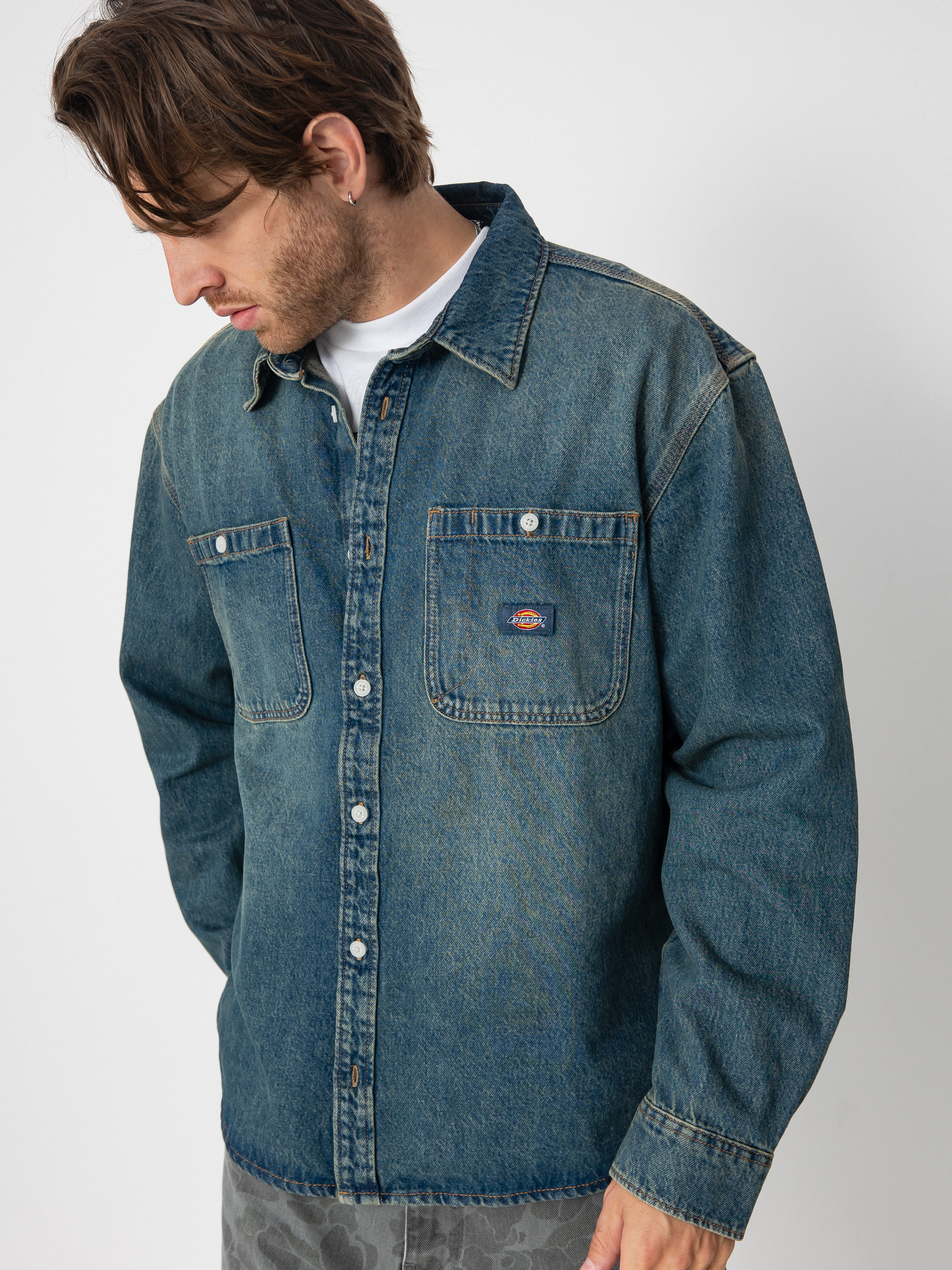 Košeľa Dickies Mechanic (khaki tinted blue)