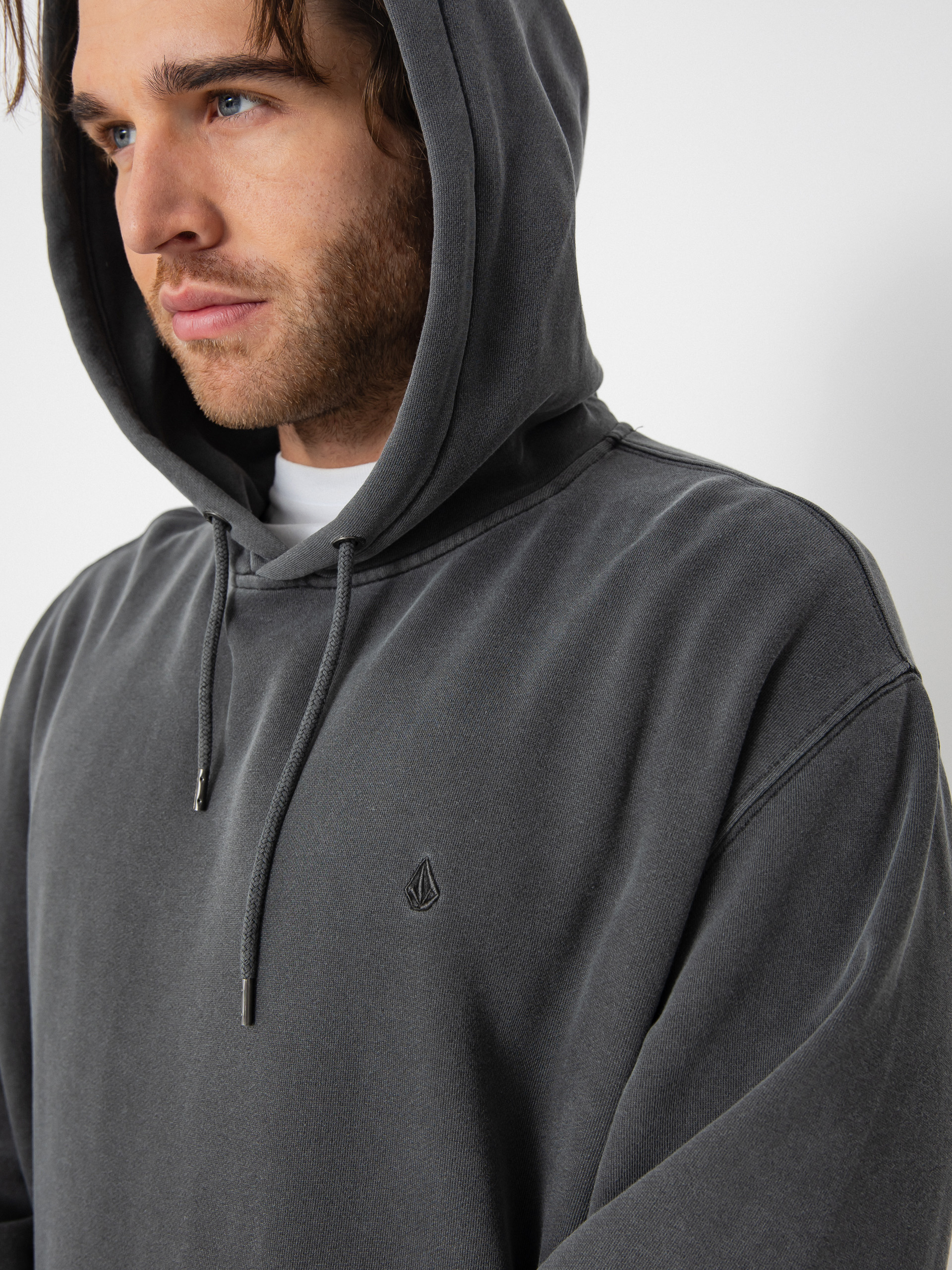 Mikina s kapucňou Volcom Single Stone Pw HD (asphalt black)