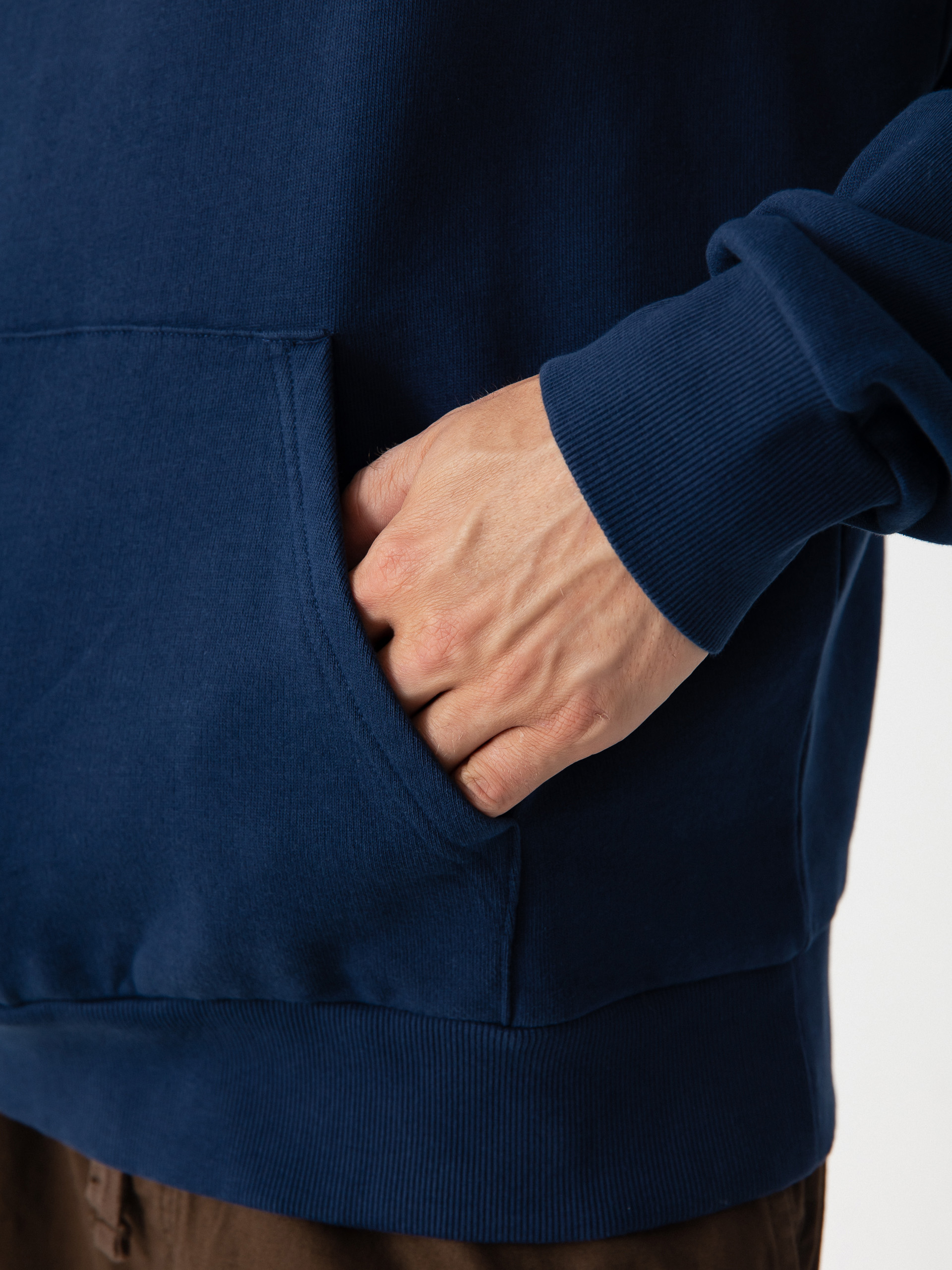 Mikina s kapucňou Carhartt WIP Script Embroidery HD (jupiter/white)