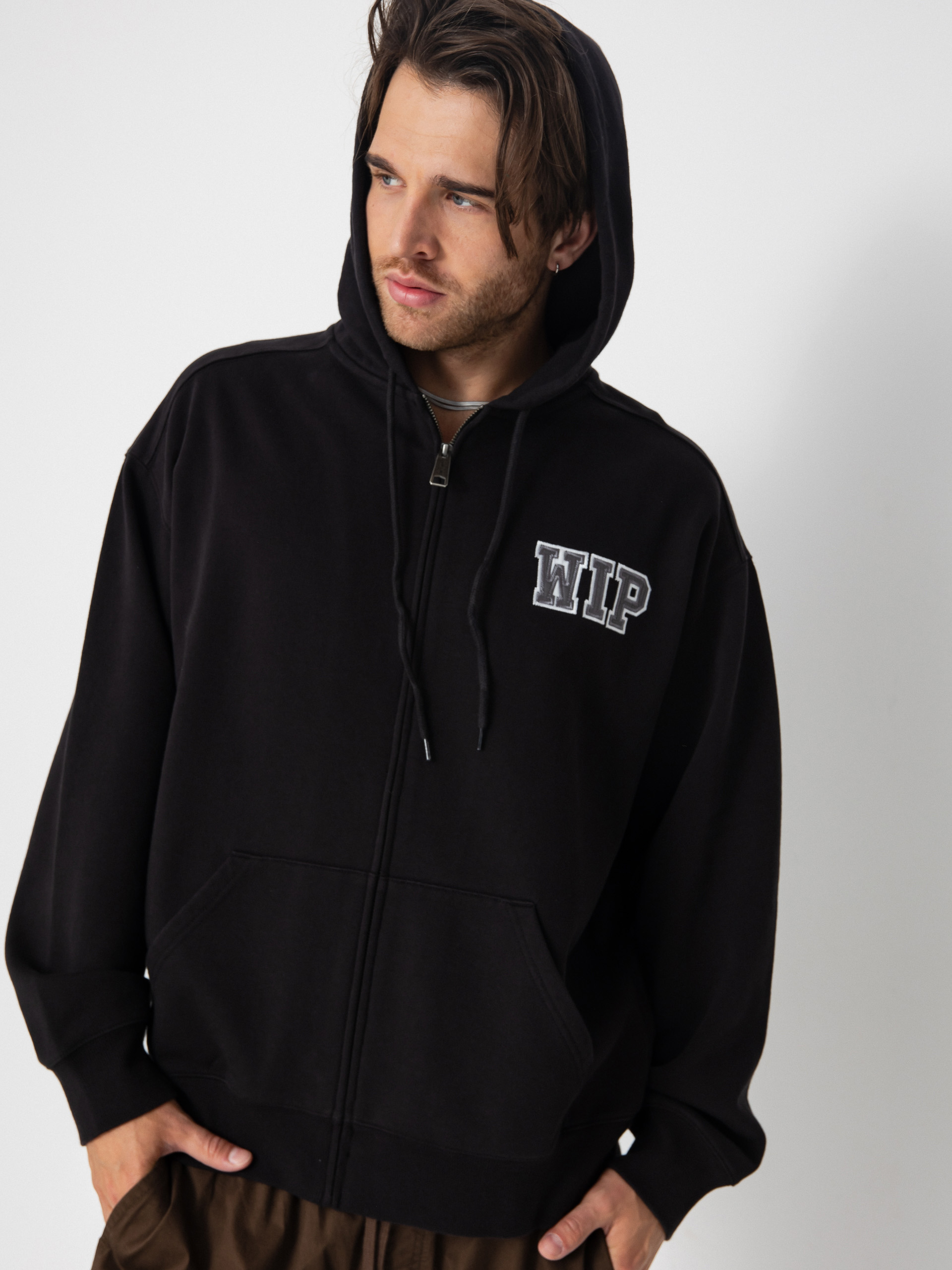 Mikina s kapucňou Carhartt WIP Mini Wip ZHD (black/stone washed)
