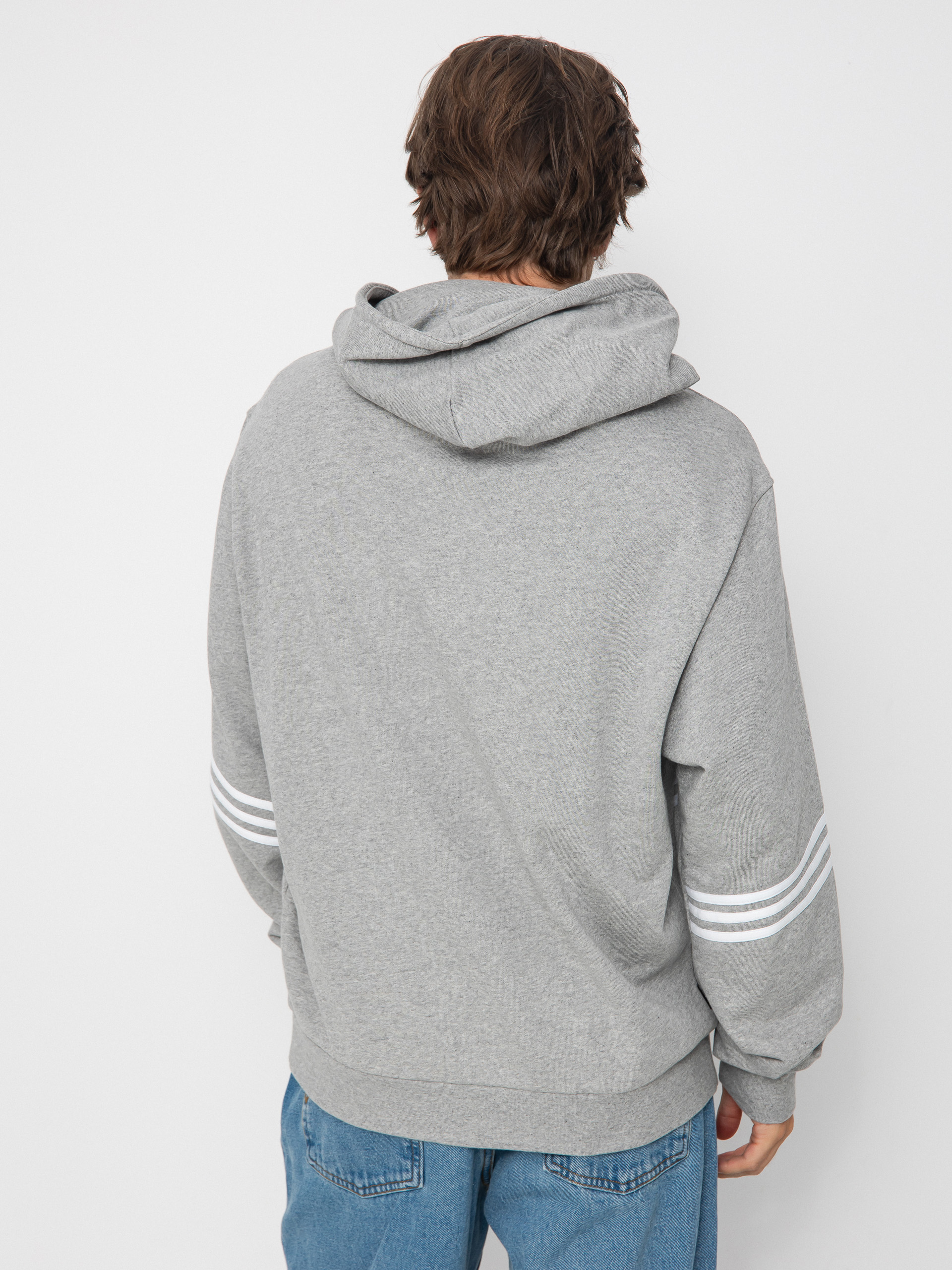 Mikina s kapucňou adidas Classic HD (mgreyh/white)