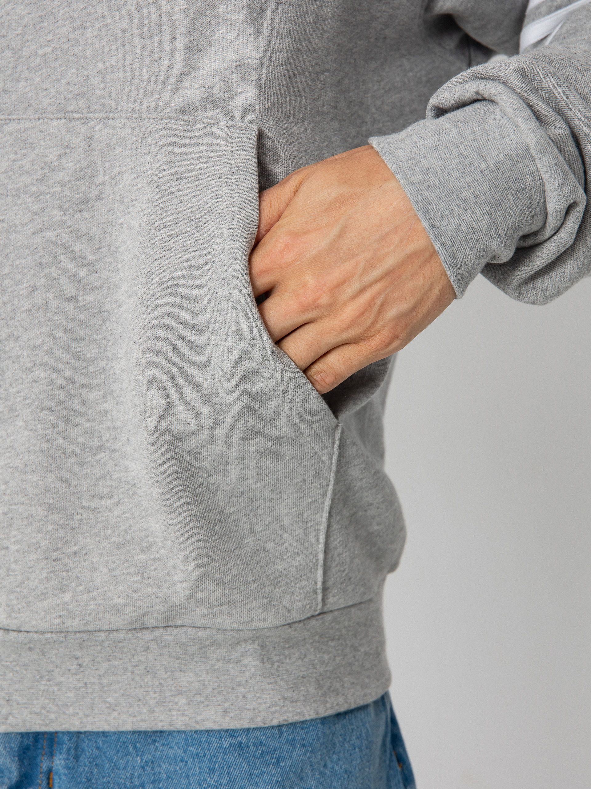 Mikina s kapucňou adidas Classic HD (mgreyh/white)