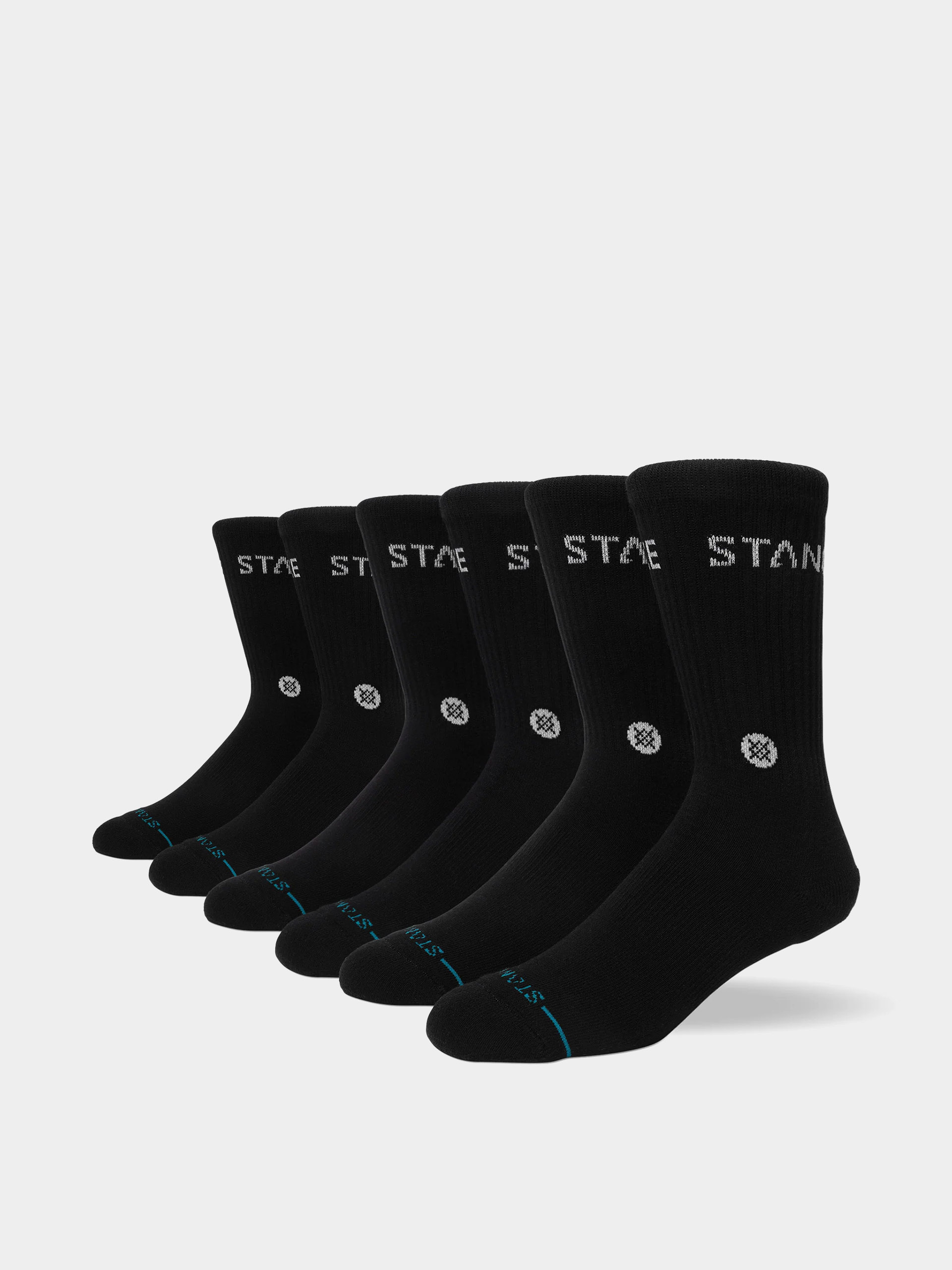 Ponožky Stance Origin 6 Pack Crew (black)