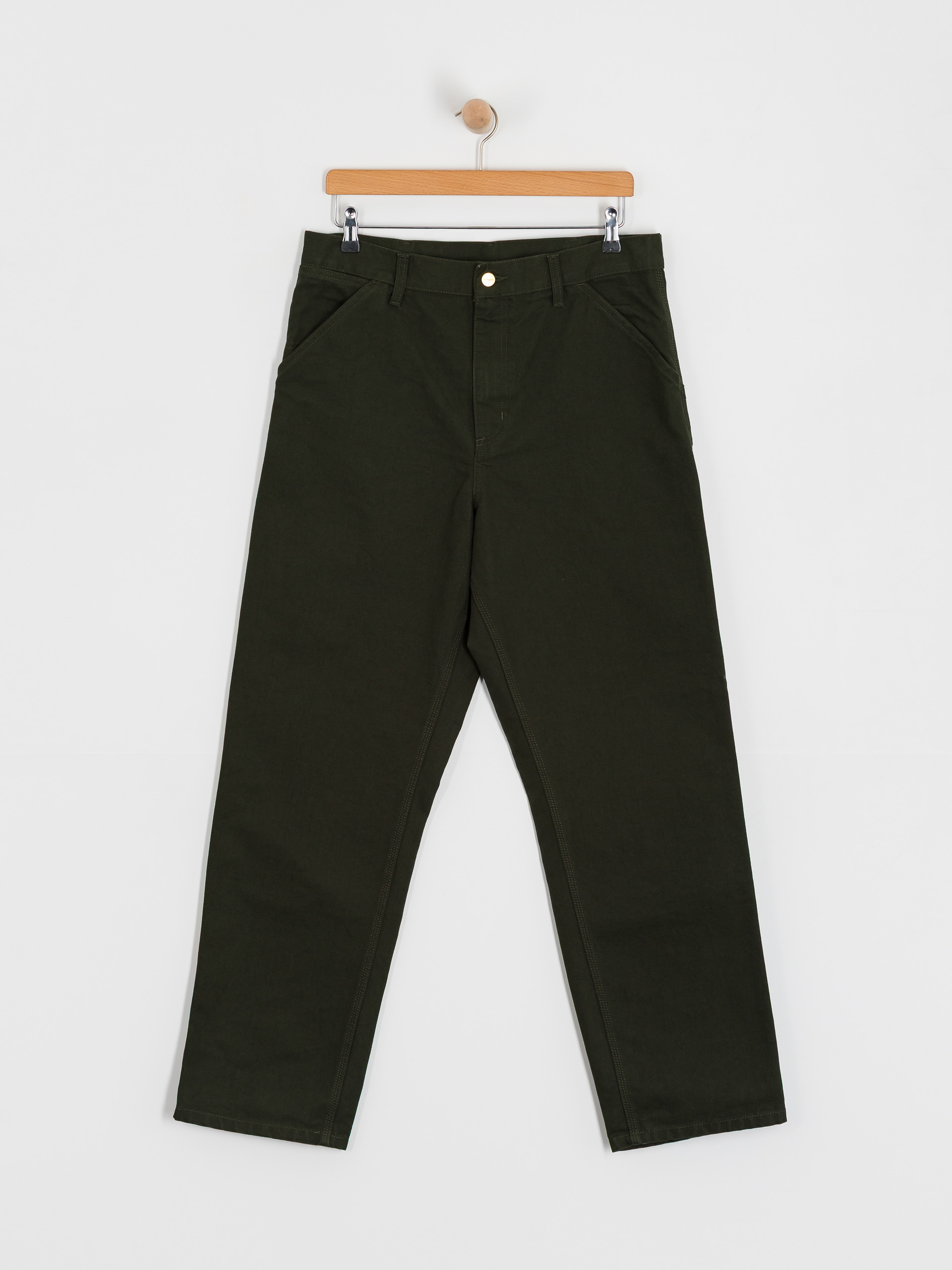 Nohavice Carhartt WIP Single Knee (olive/rinsed)