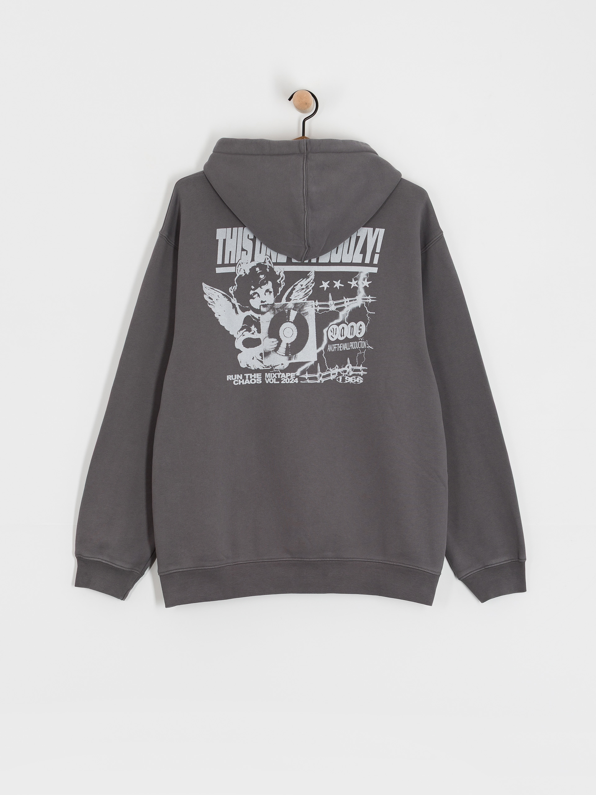 Mikina s kapucňou Vans Earthbound Loose HD (mountain essentials asphalt)