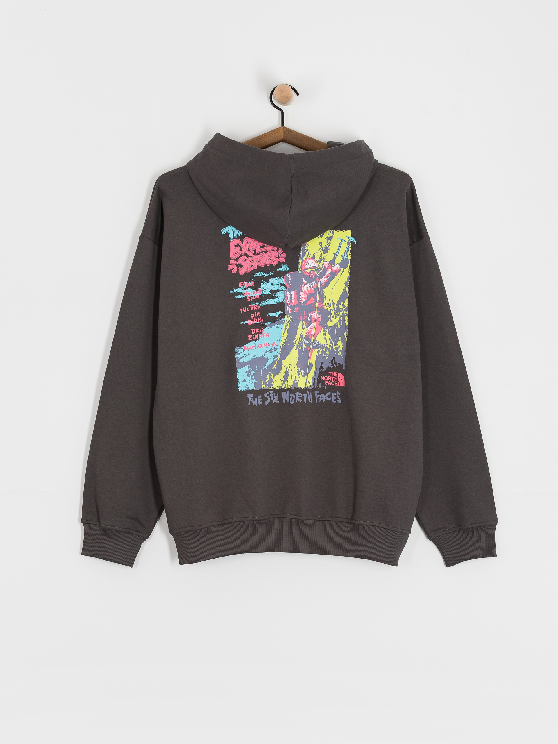 Mikina s kapucňou The North Face Expedition Celebration Oversized HD (anthracite grey)