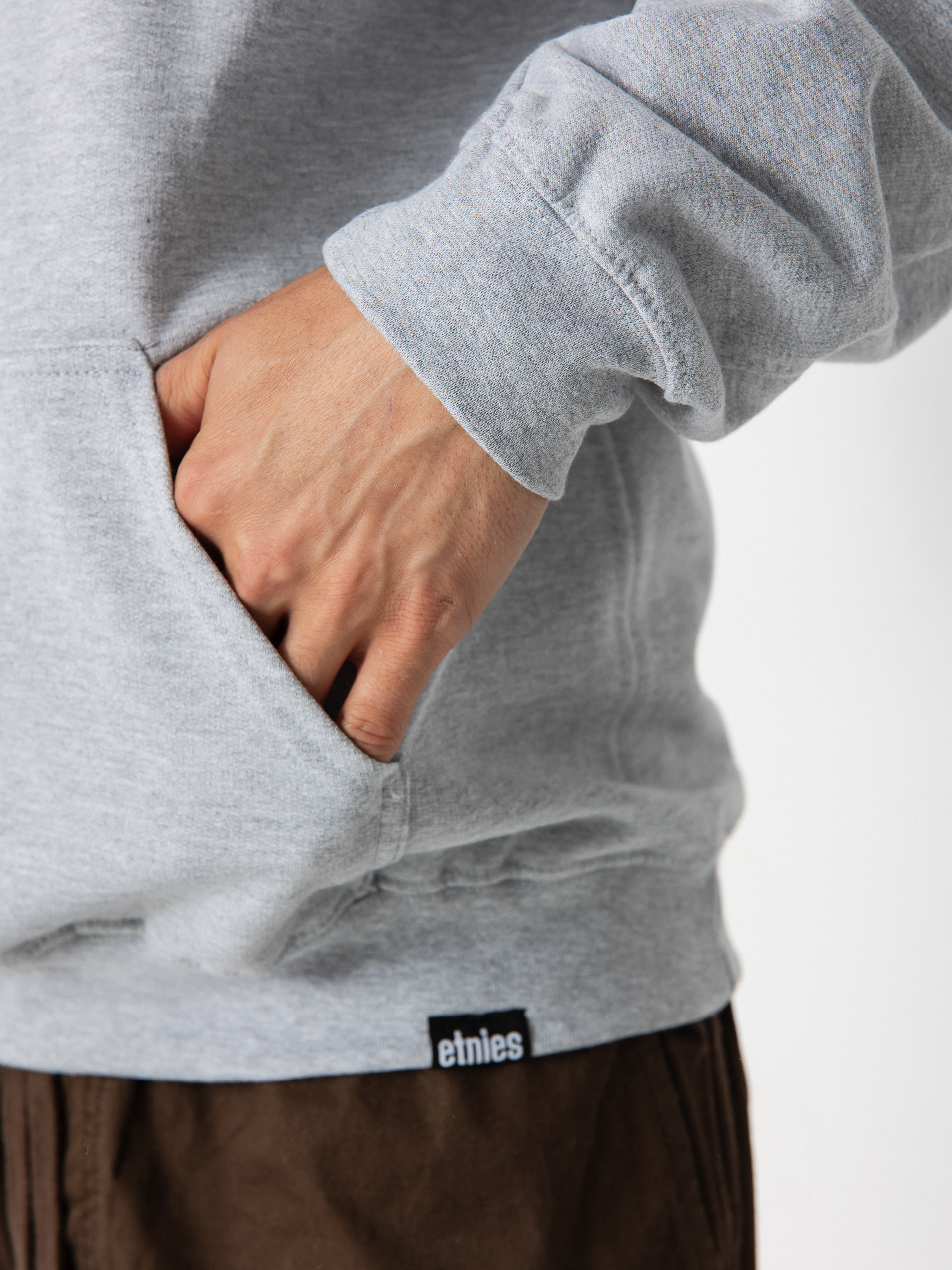 Mikina s kapucňou Etnies Icon E HD (grey/black)