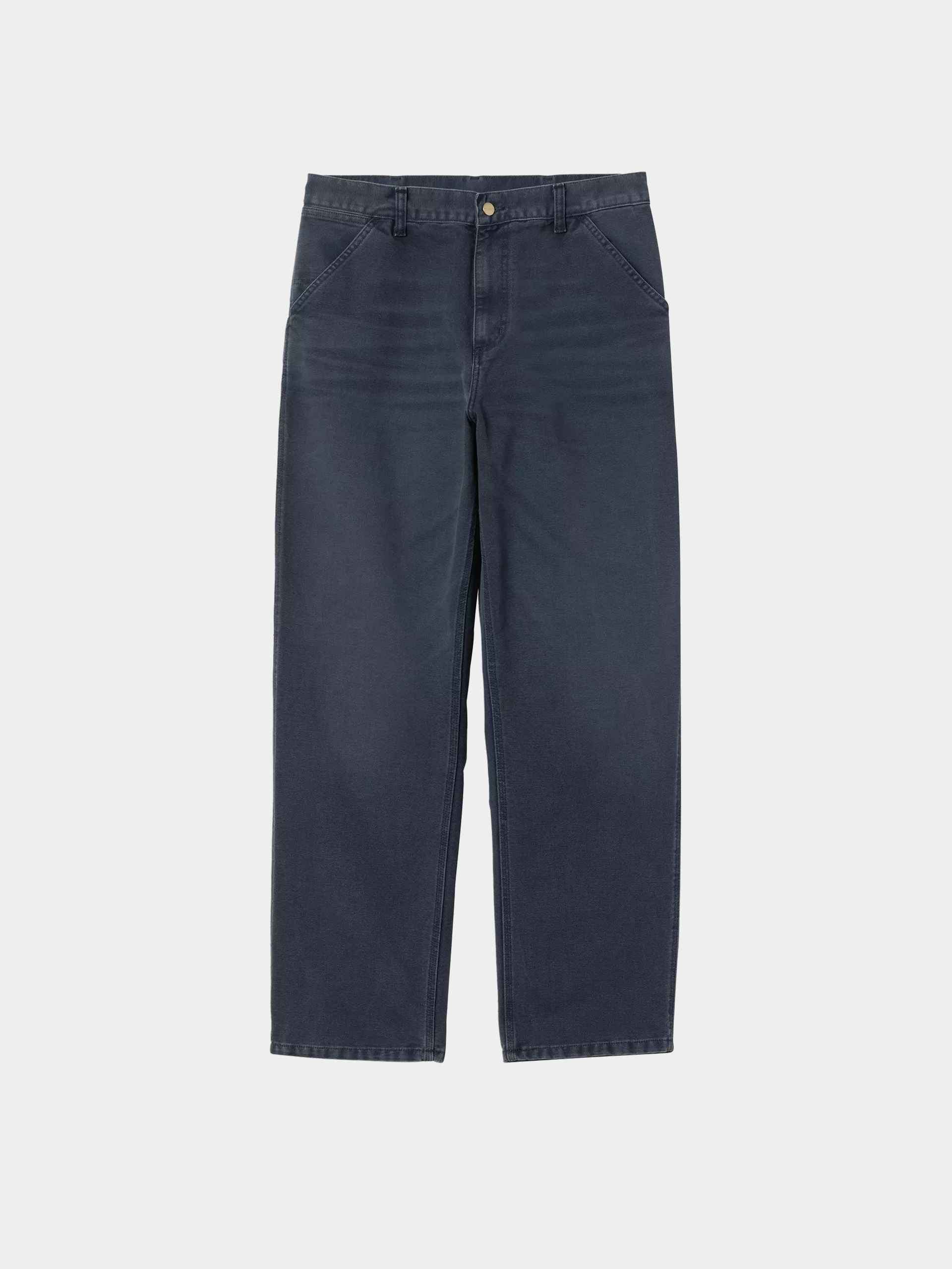Nohavice Carhartt WIP Simple (dark navy/stone canvas)