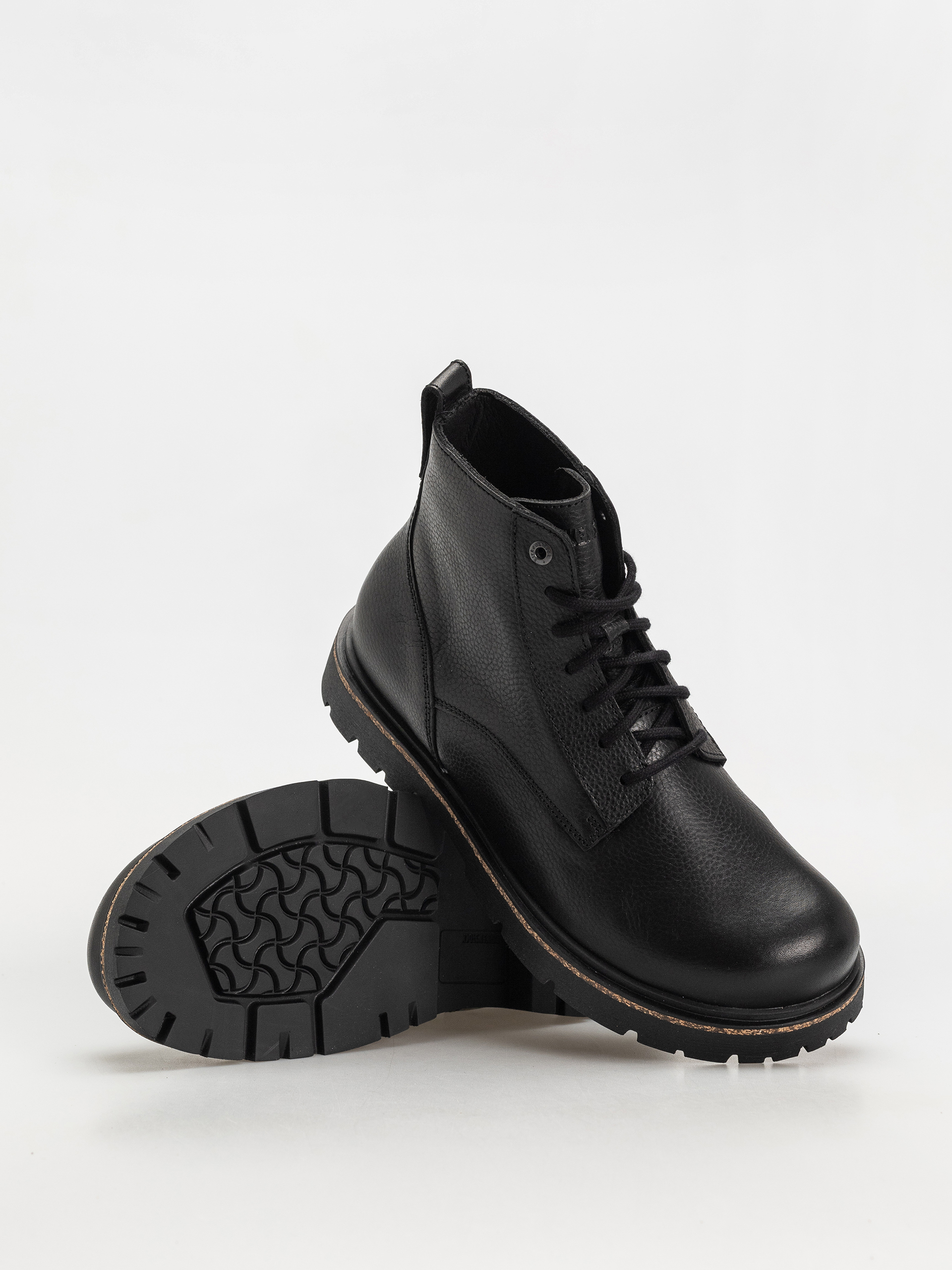 Topánky Birkenstock Highwood Lace Mid Natural Leather Regular (black)