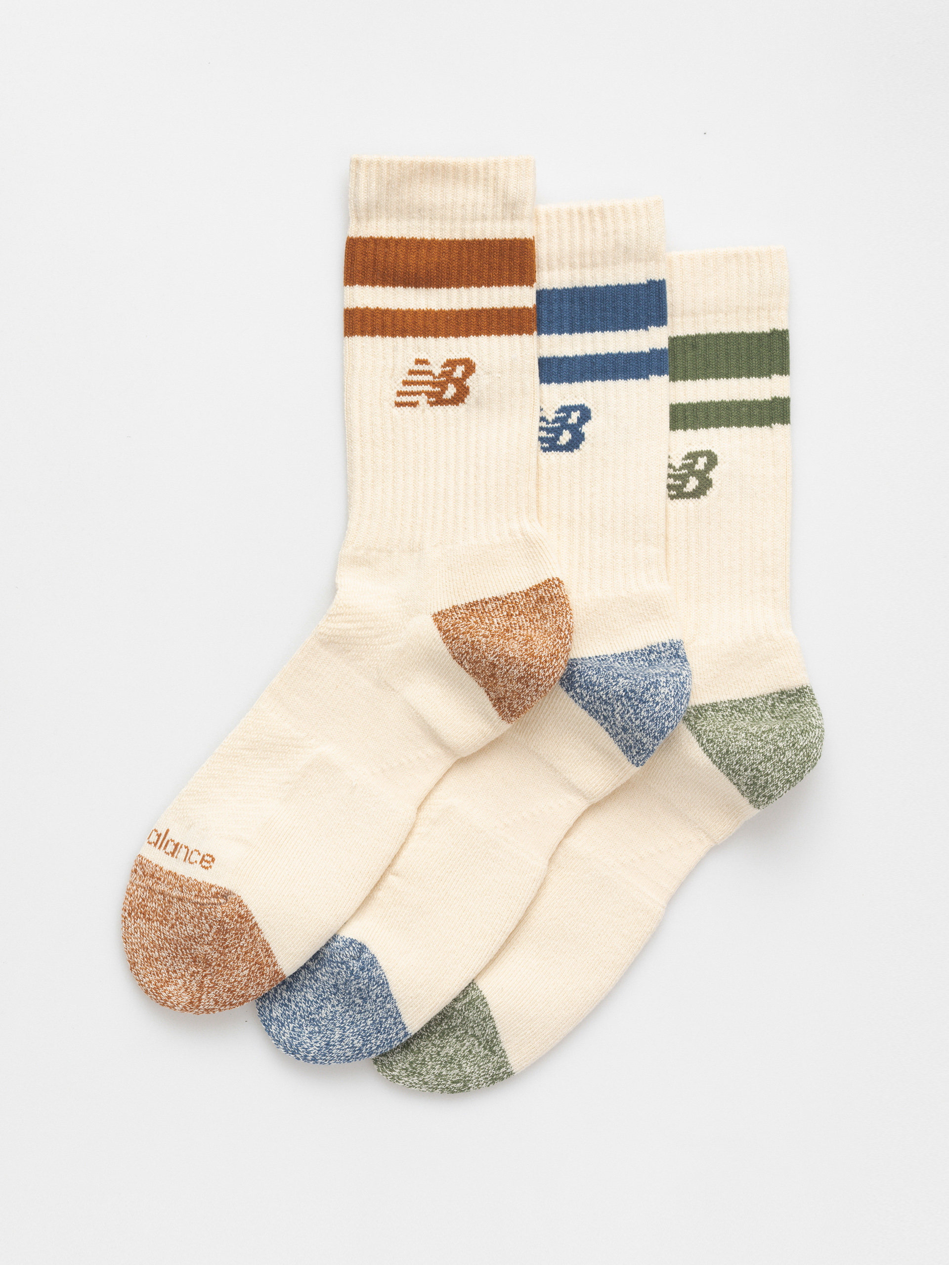 Ponožky New Balance Active Lifestyle Striped Crew 3Pc