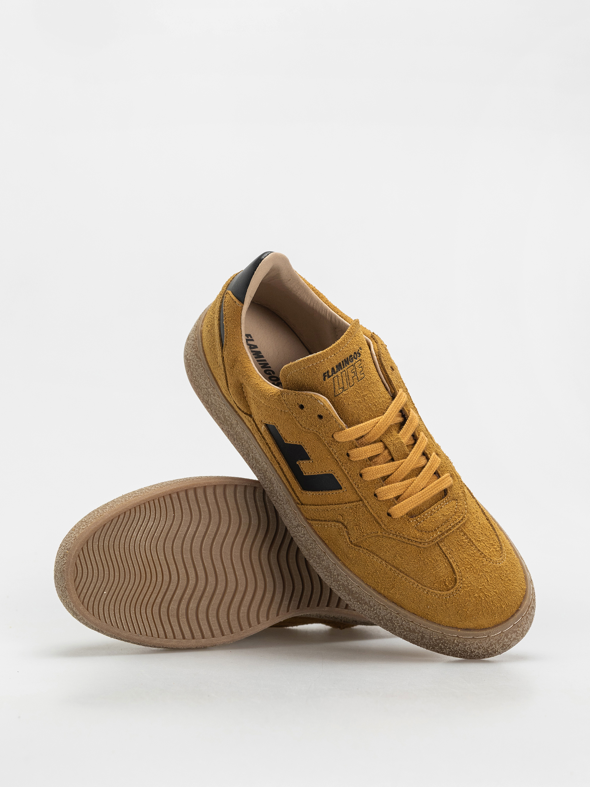 Topánky Flamingos Life Burela Bold (hairy suede curry)