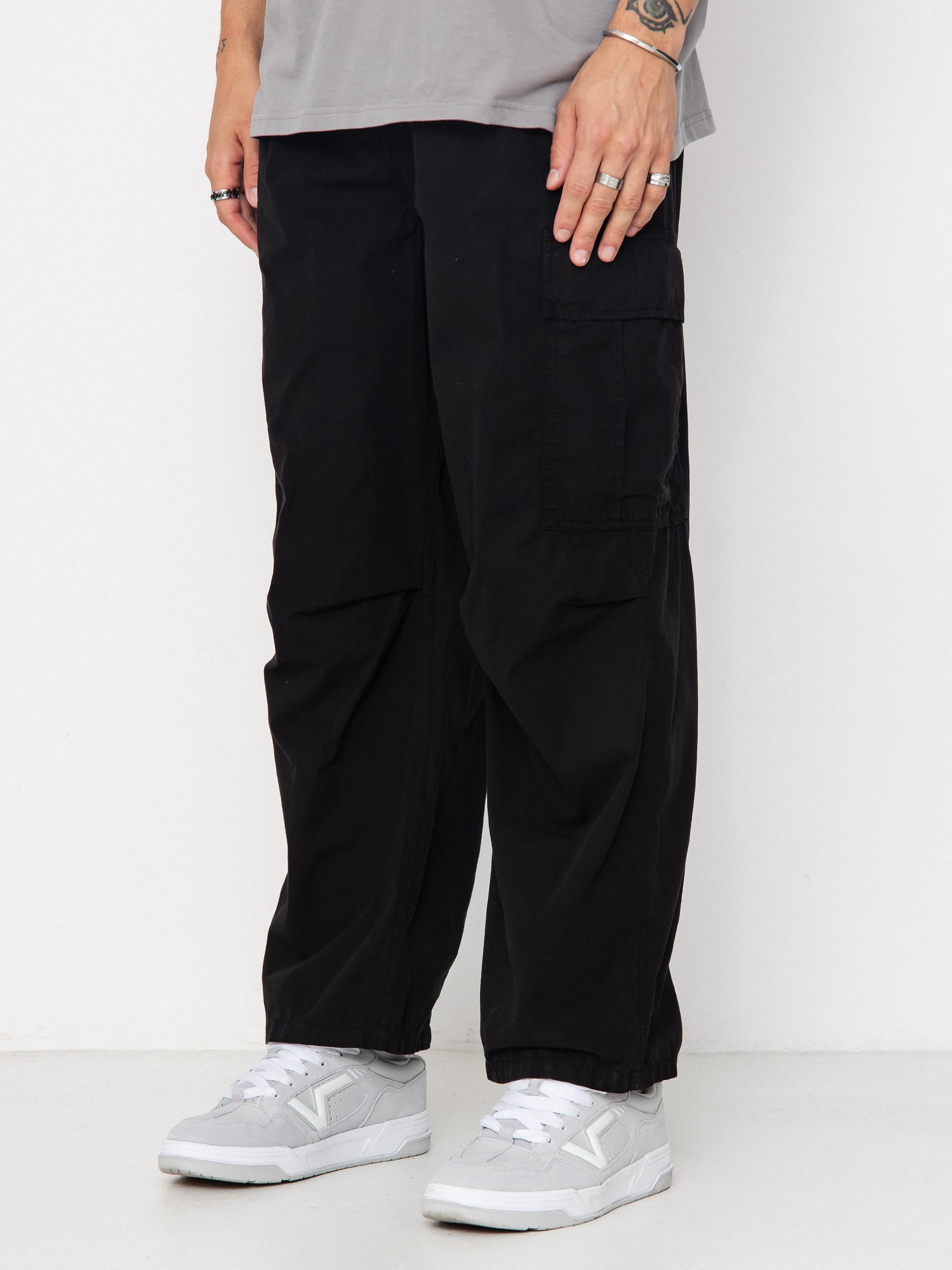 Nohavice Carhartt WIP Cole Cargo (black/garment dyed)